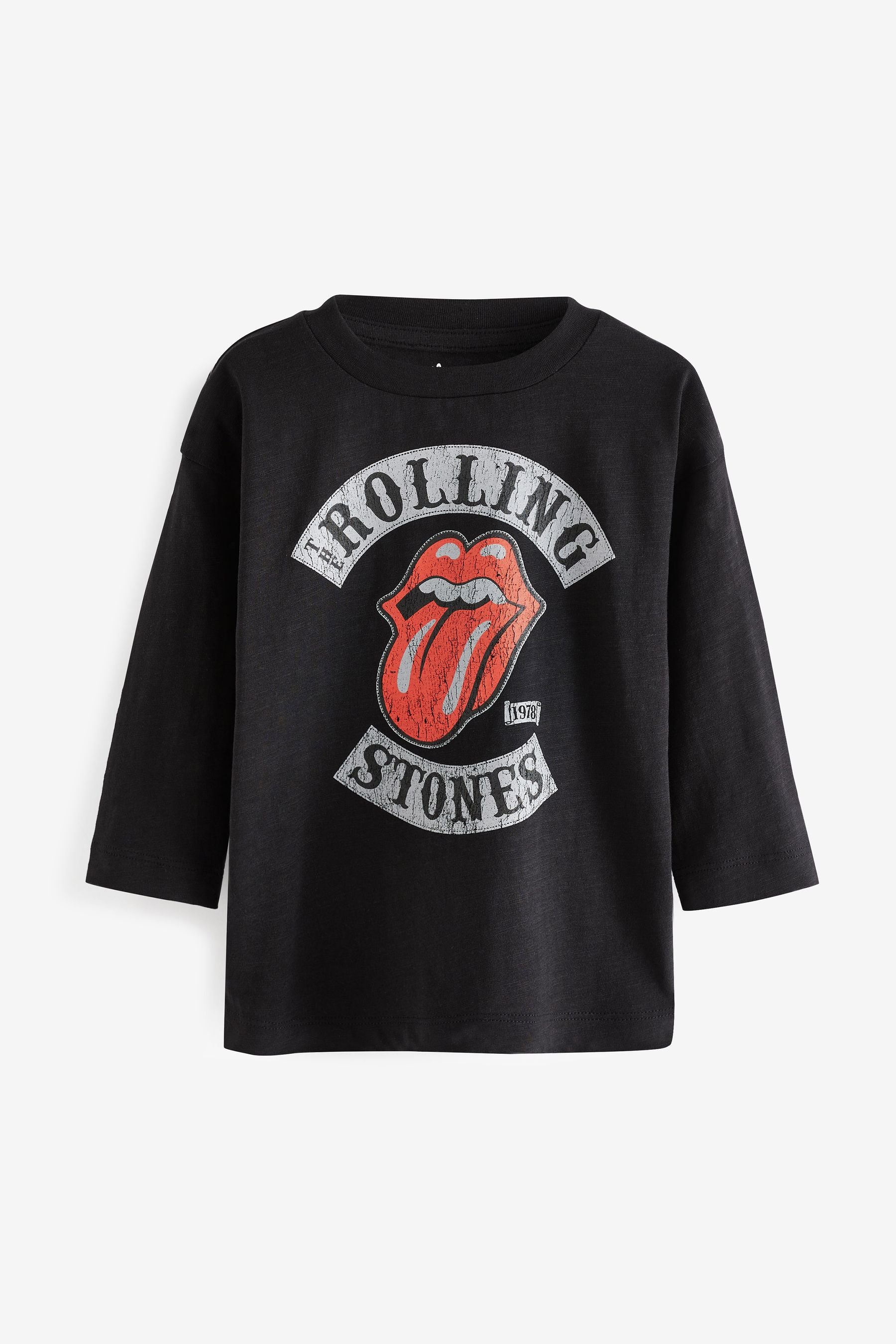 Black Rolling Stones Long Sleeve T-Shirt (9mths-8yrs)