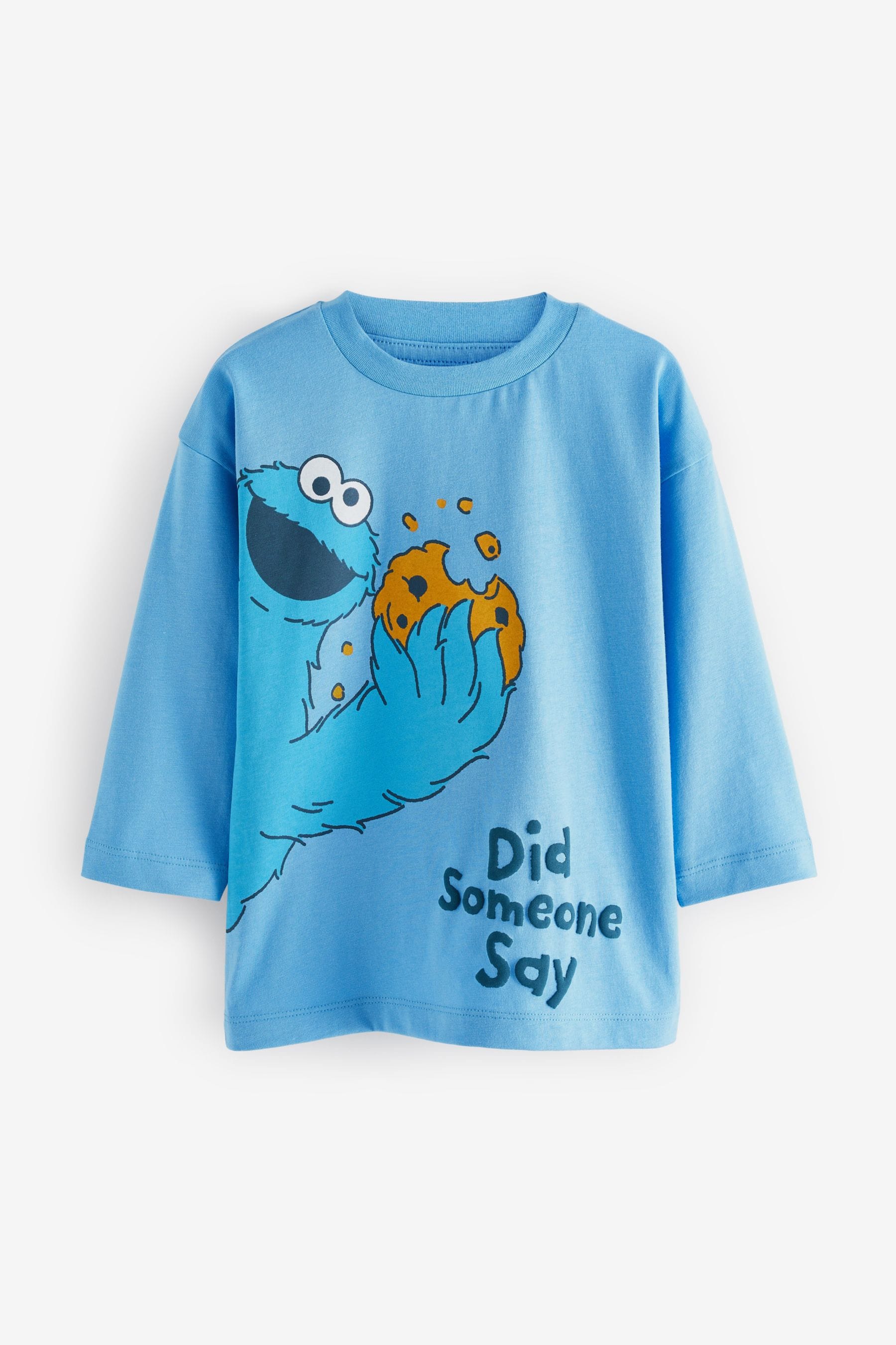 Blue Cookie Monster Long Sleeve T-Shirt (3mths-8yrs)