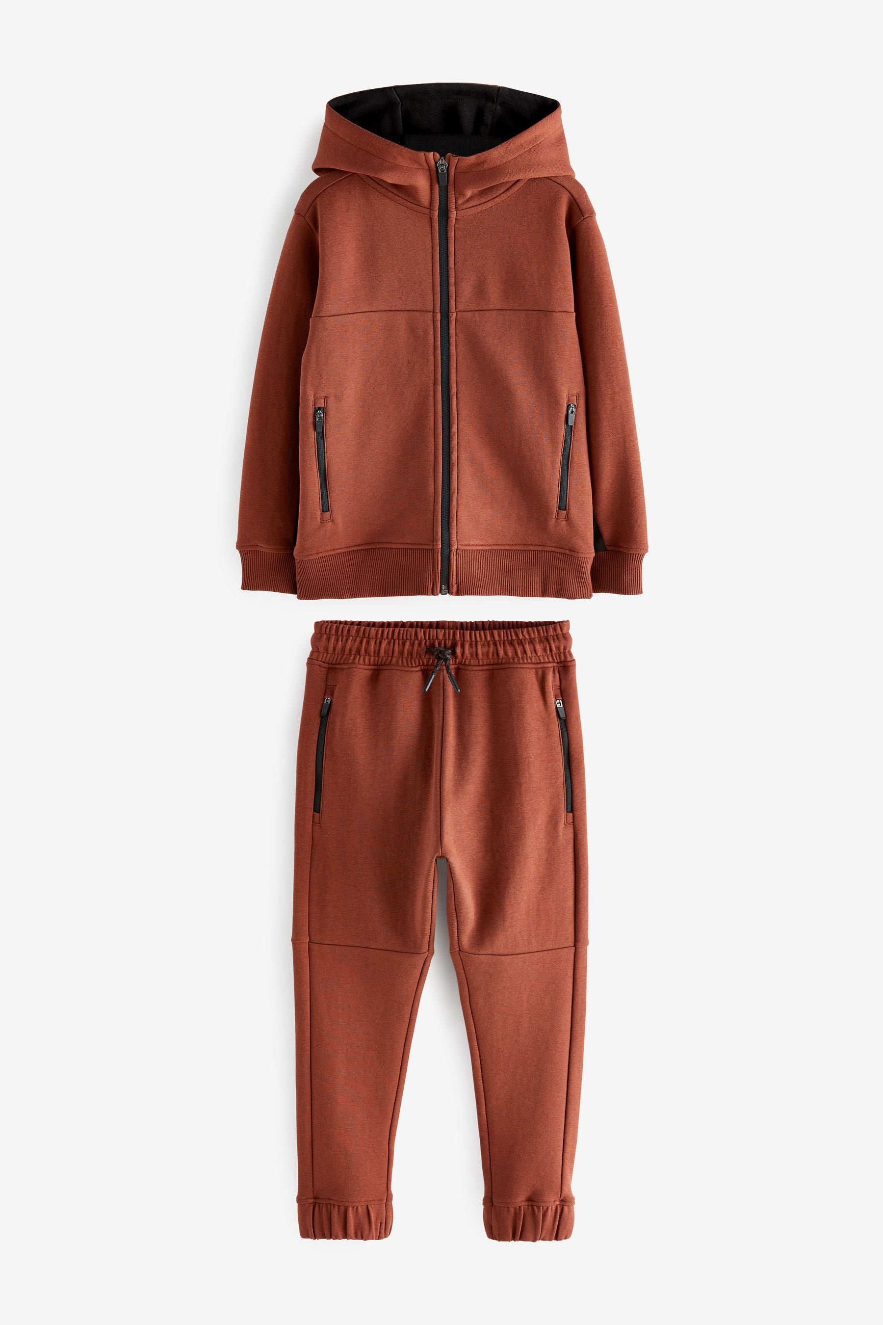 Rust Brown Sport Zip Through and Jogger Set (3-16yrs)