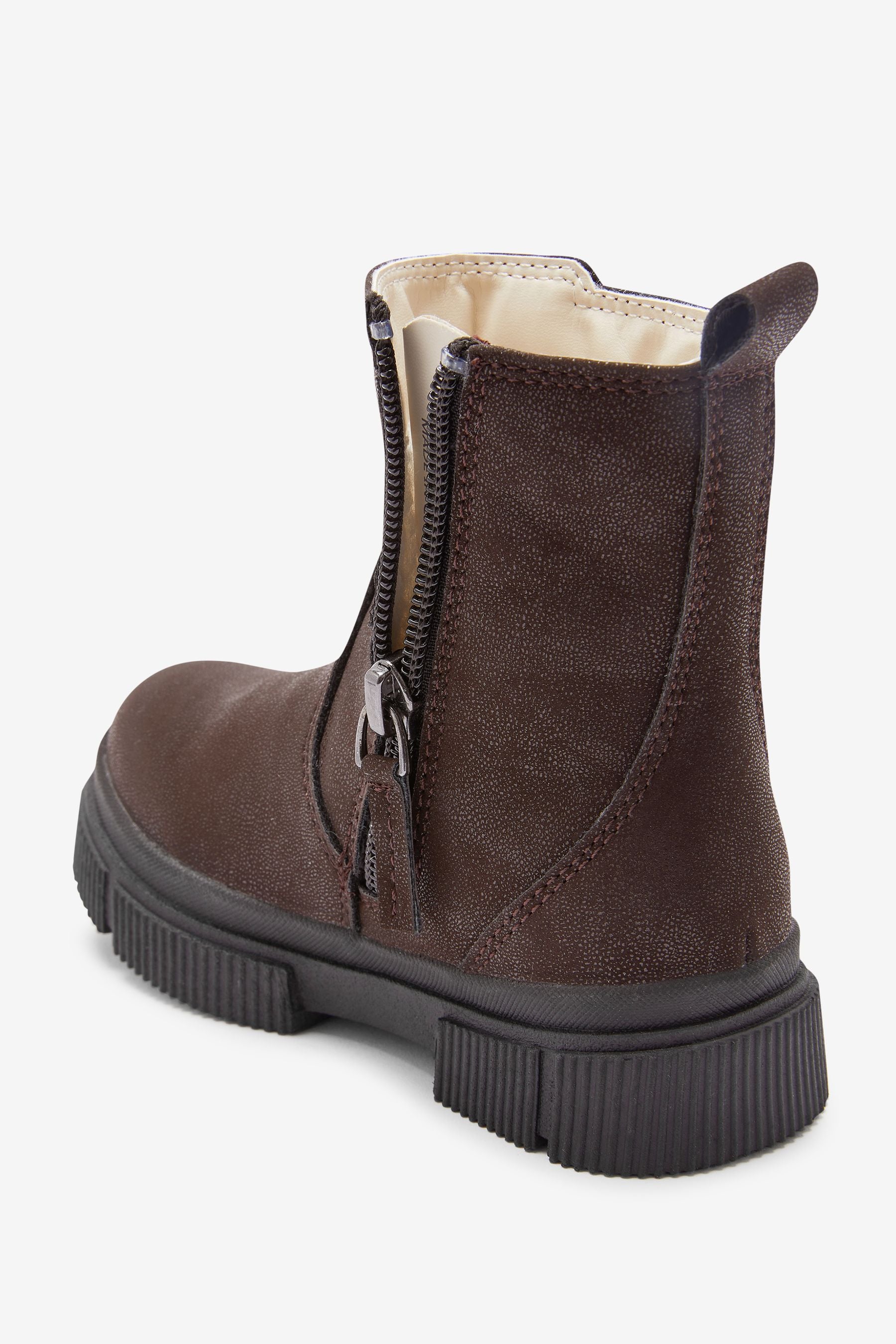 Chocolate Brown Chunky Chelsea Boots