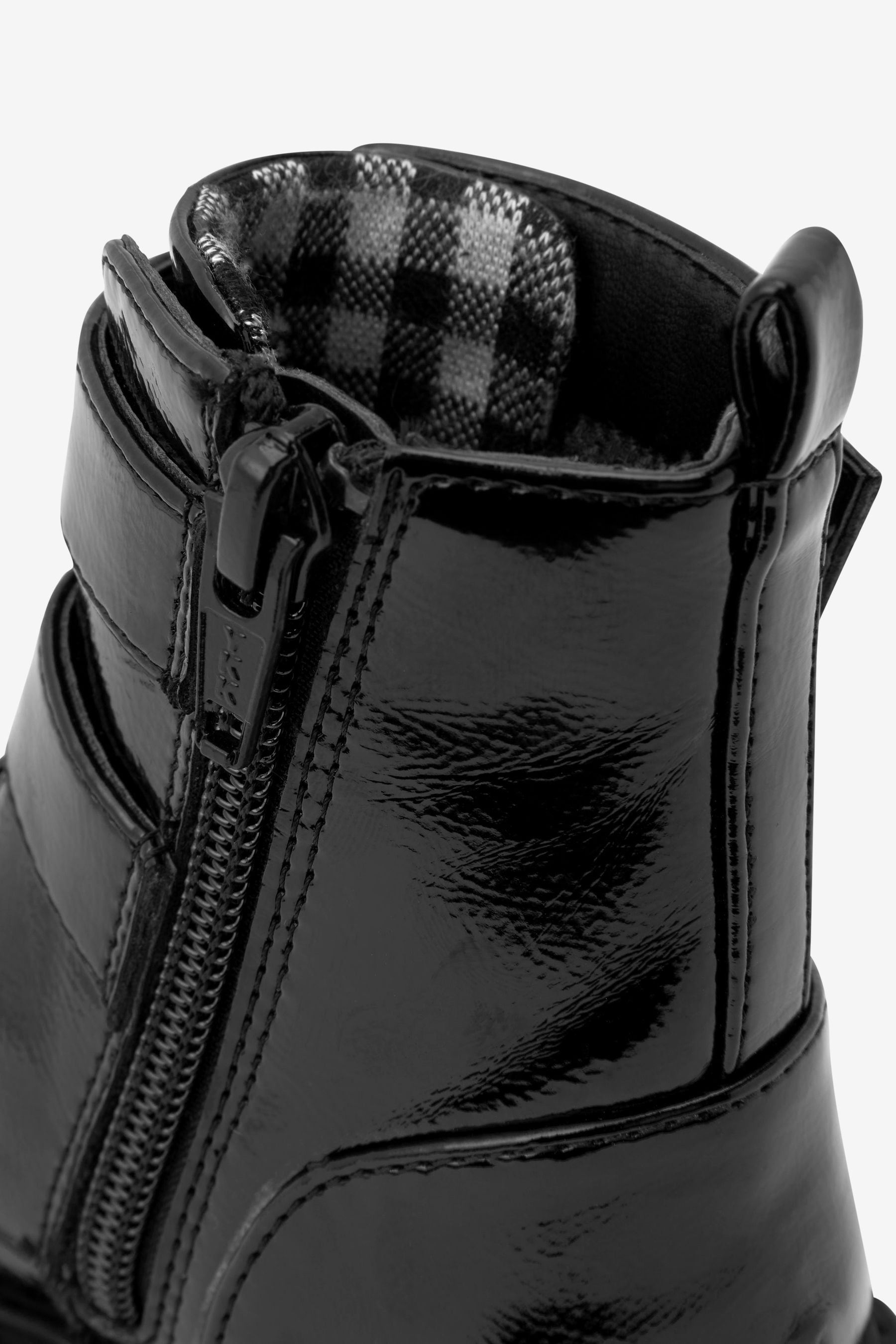 Black Buckle Biker Boots