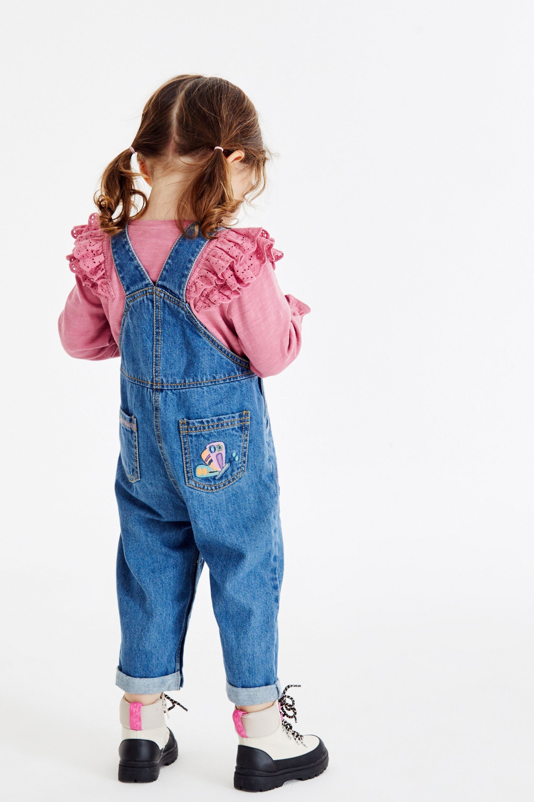 Denim Butterfly Dungarees (3mths-7yrs)