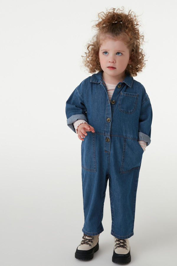 Denim Dark Blue Boilersuit (3mths-7yrs)