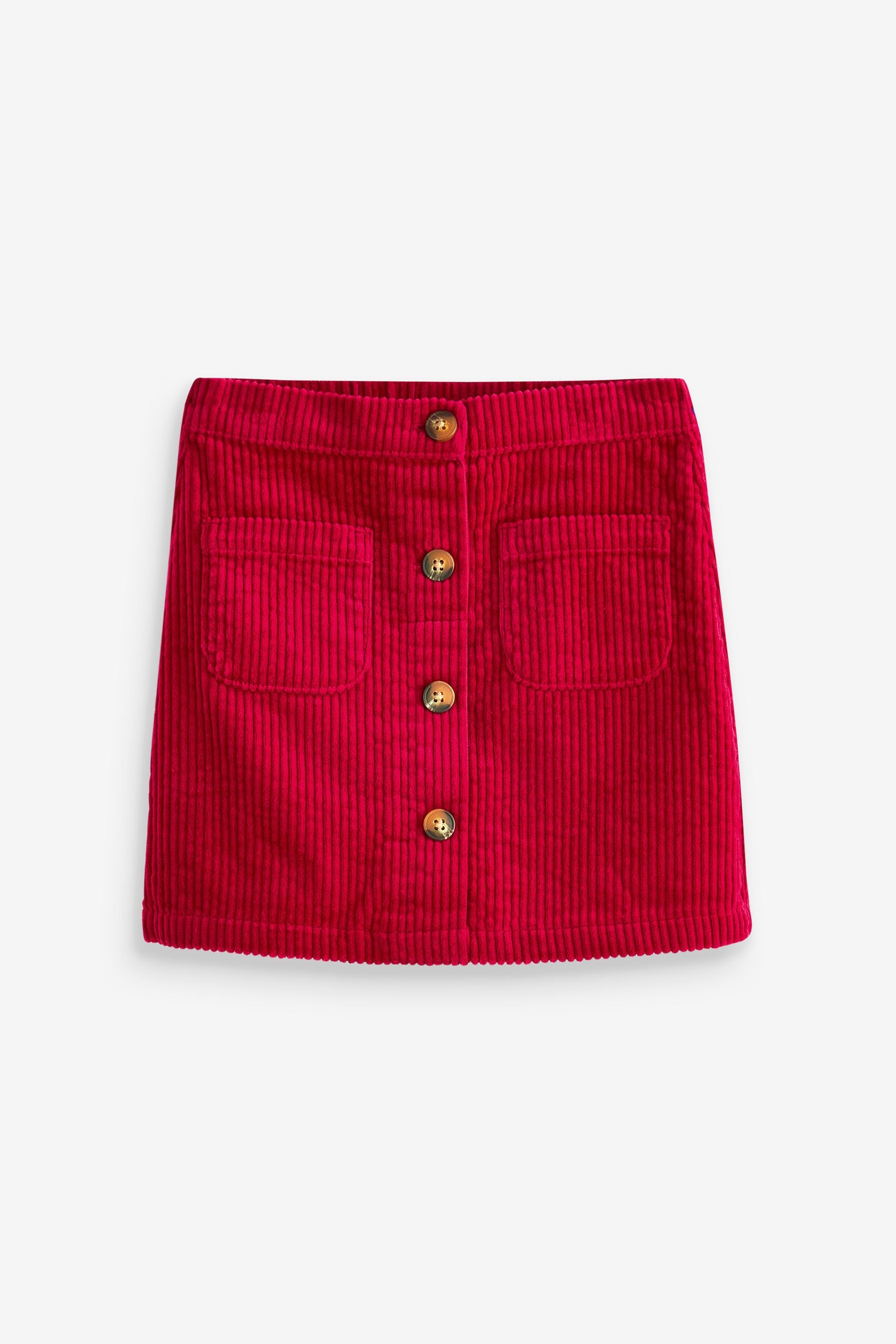 Red Cord Button Through Skirt (3mths-7yrs)