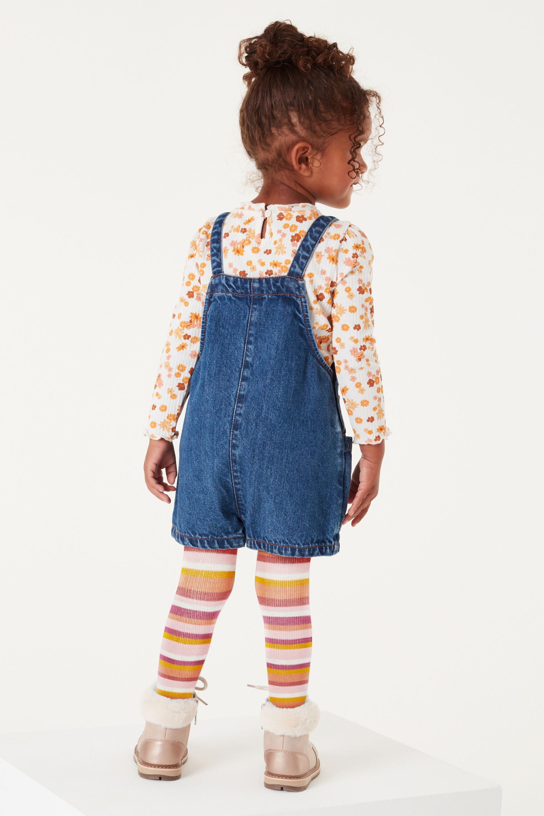 Blue Denim Dungaree 3 Piece Set (3mths-7yrs)