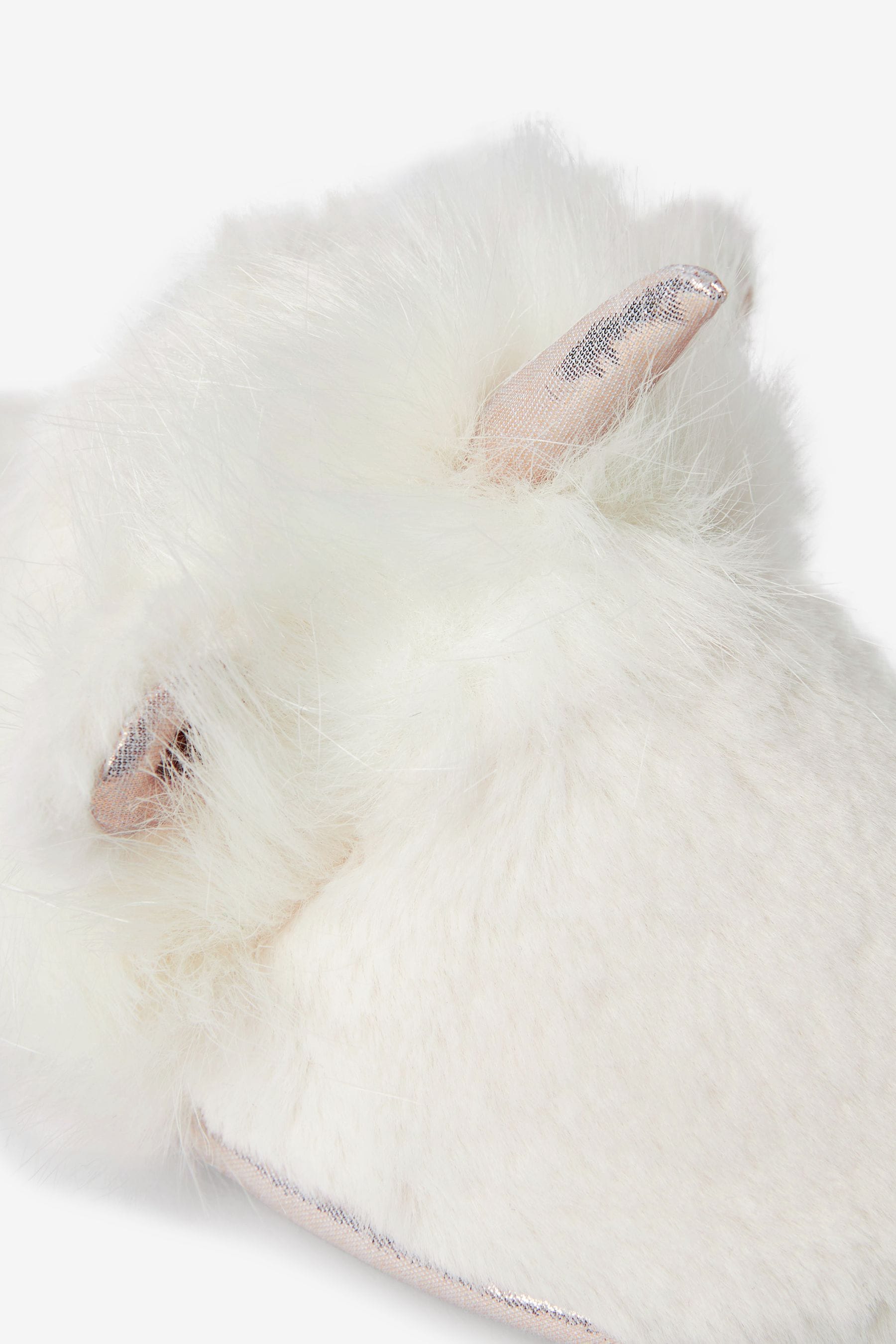 White Unicorn Recycled Faux Fur Mule Slippers