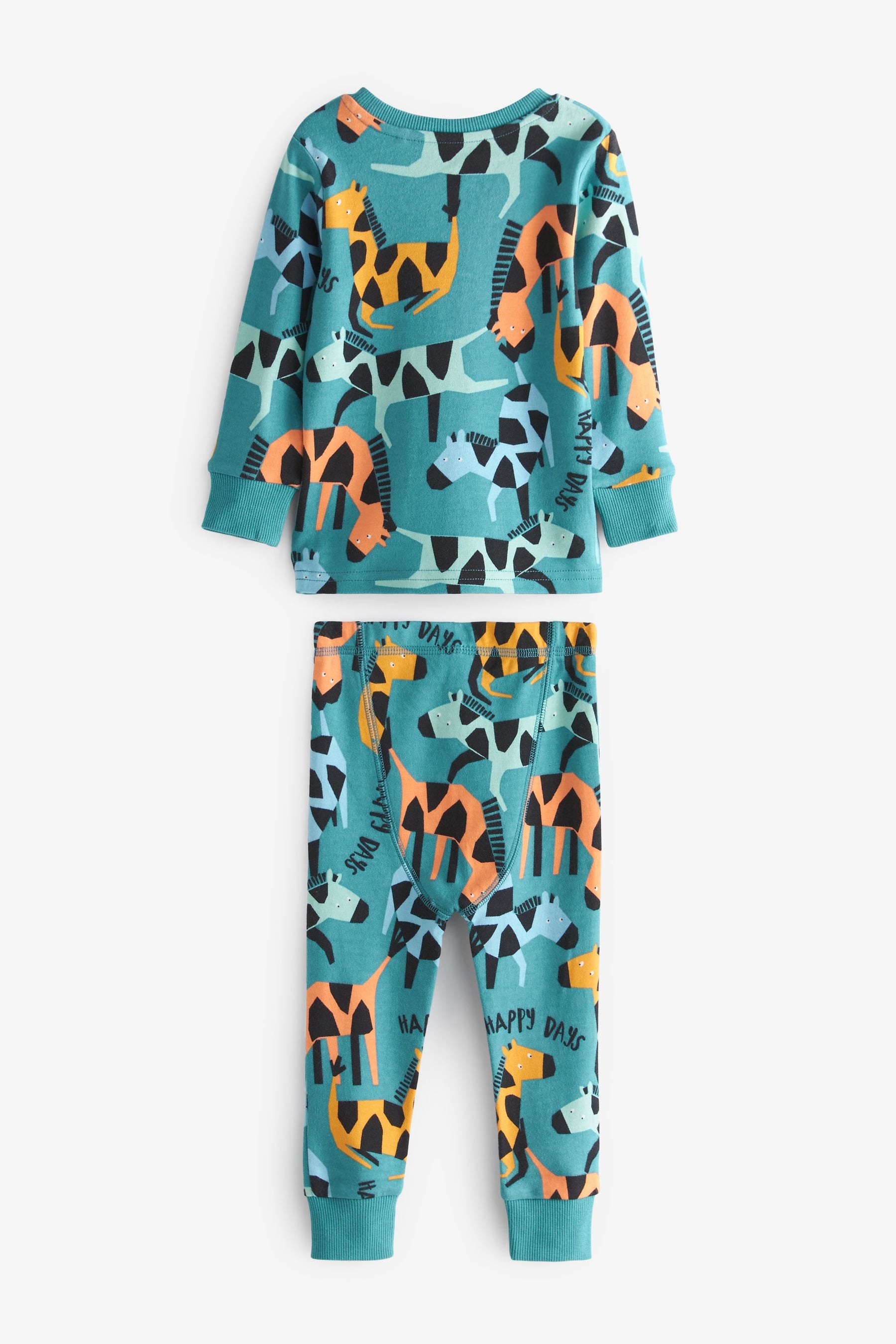 Teal Blue Dancing Horses Snuggle Pyjamas (9mths-8yrs)