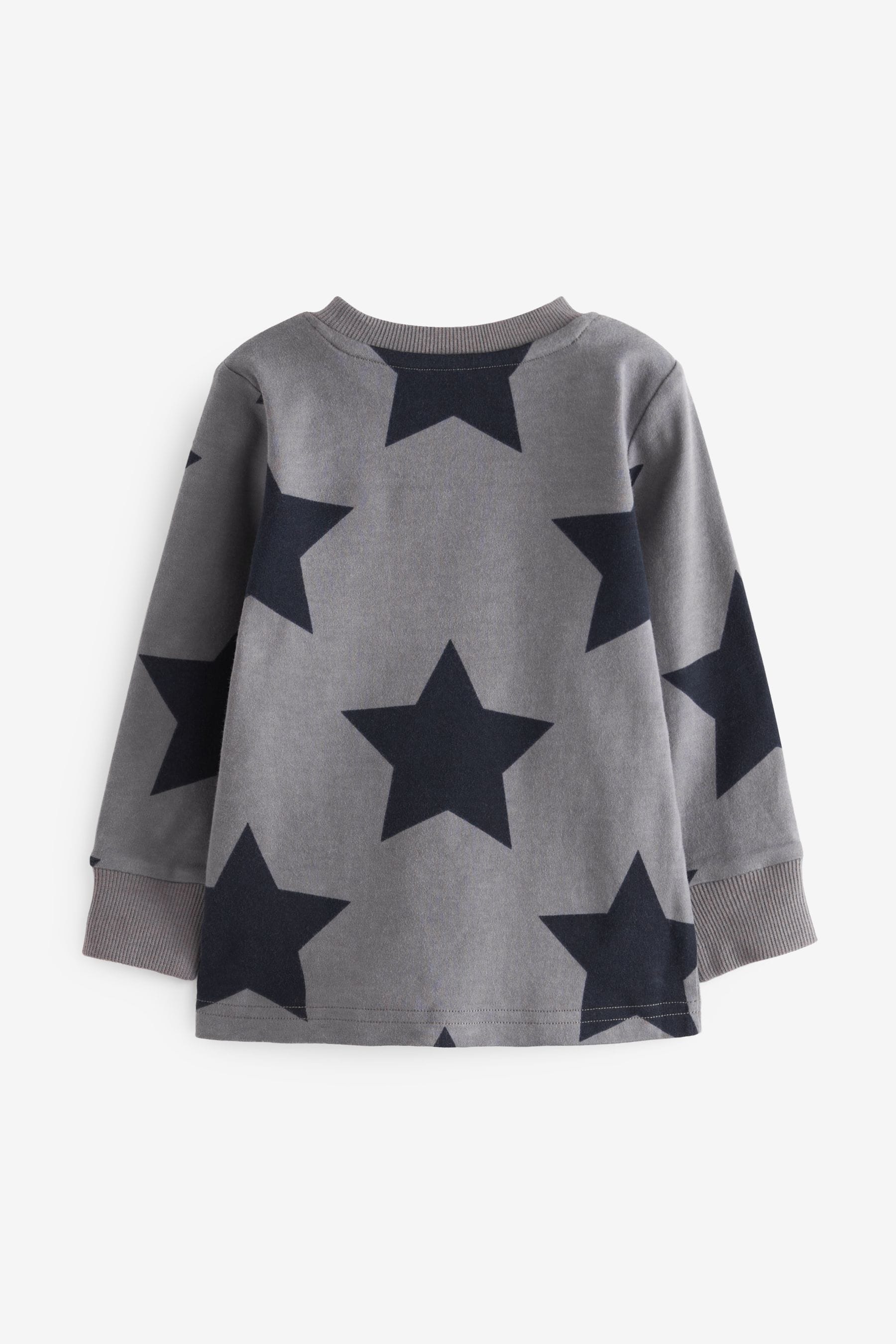 Purple/Navy Blue Star 3 Pack Snuggle Long Sleeve Pyjamas (9mths-10yrs)