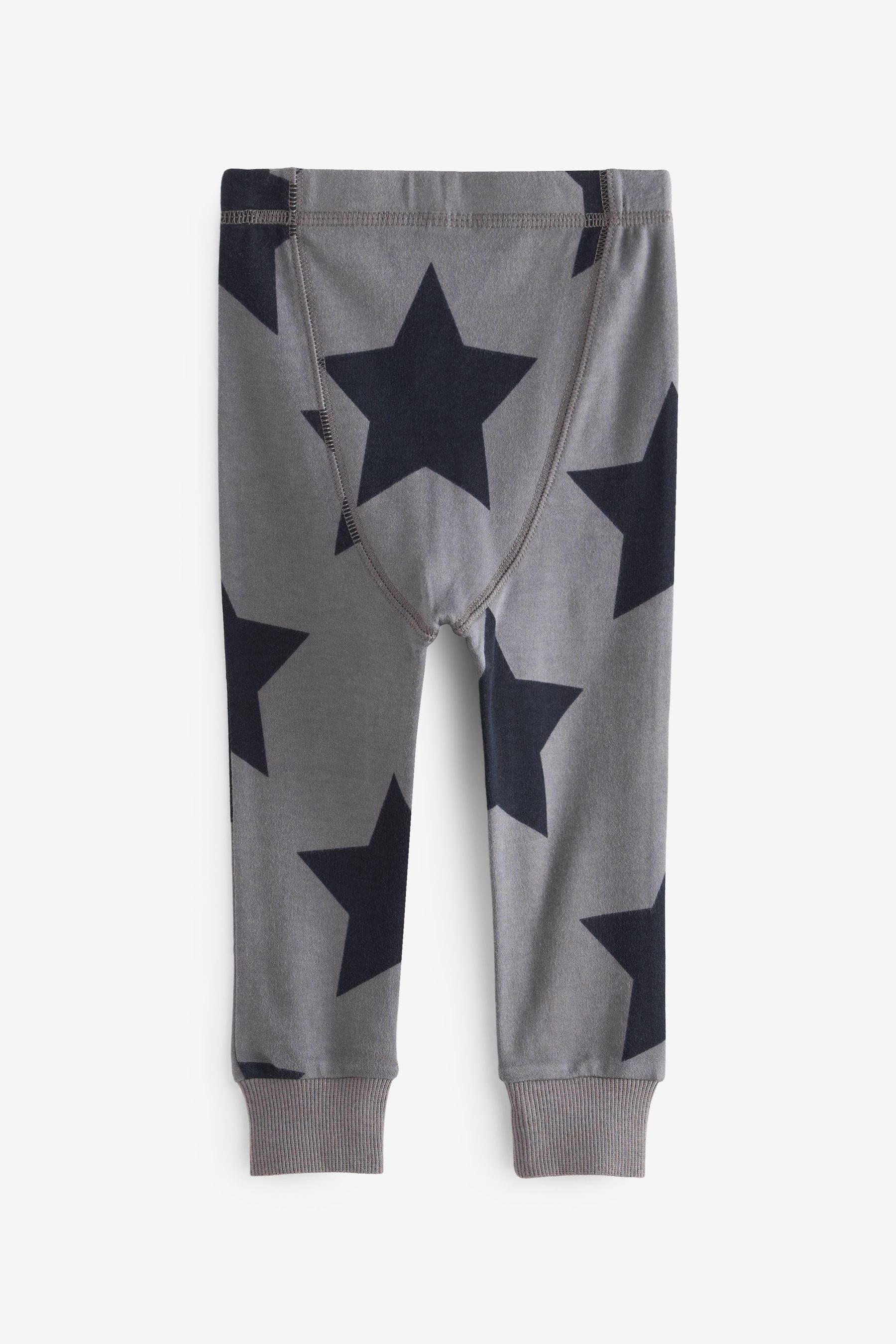 Purple/Navy Blue Star 3 Pack Snuggle Long Sleeve Pyjamas (9mths-10yrs)