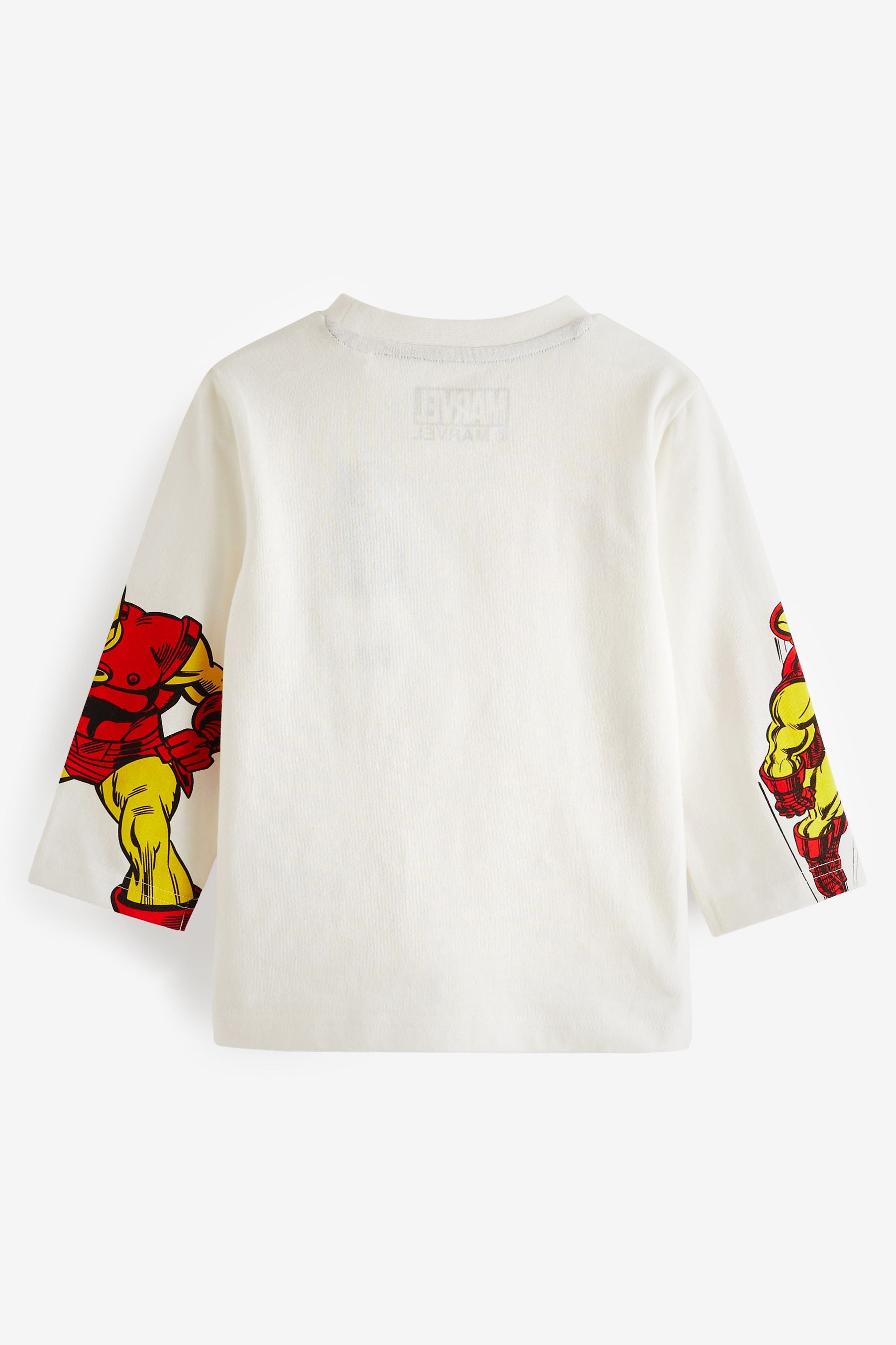 White Iron Man All Over Printed Long Sleeve T-Shirt (3mths-7yrs)