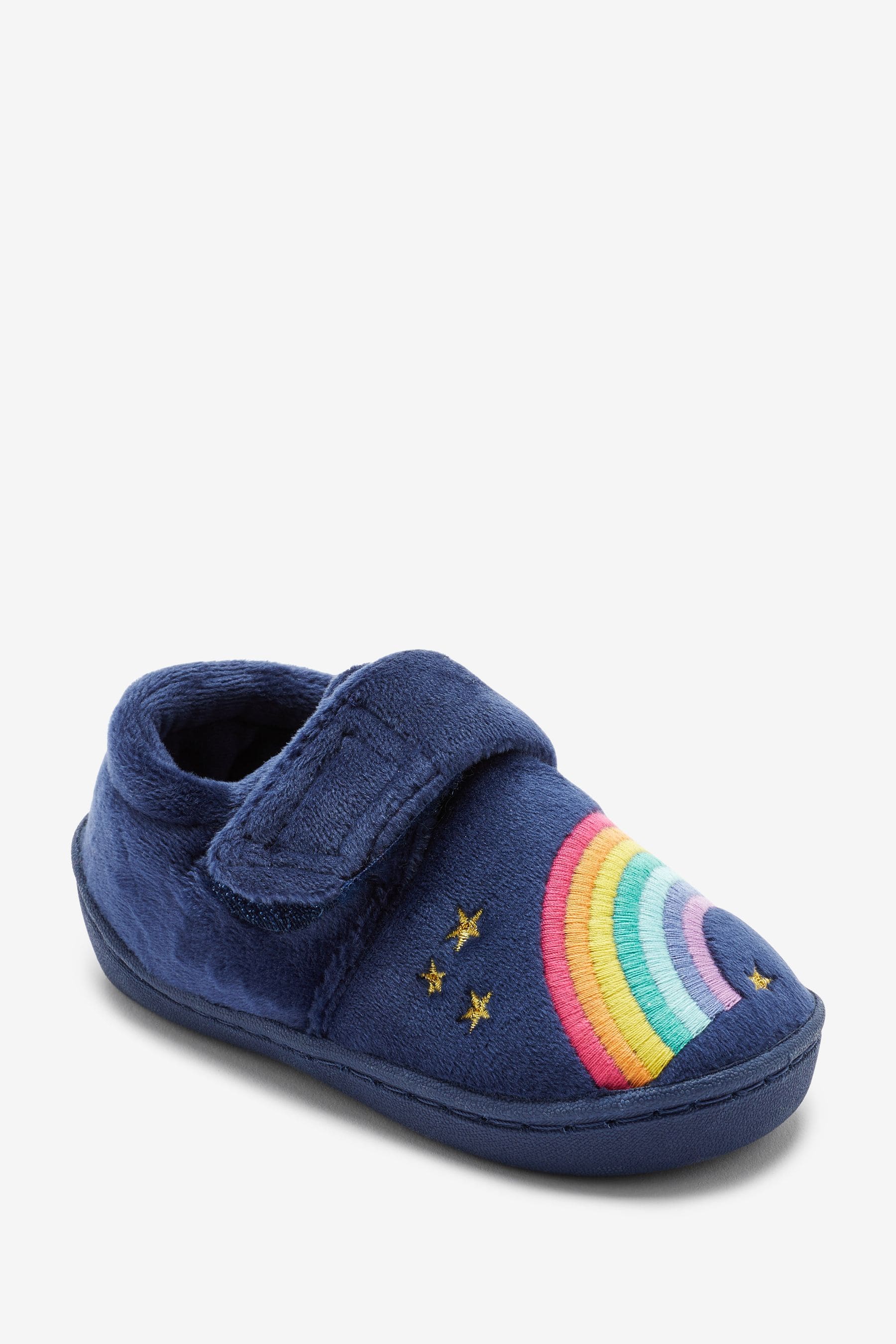 Navy Blue Rainbow Cupsole Slippers