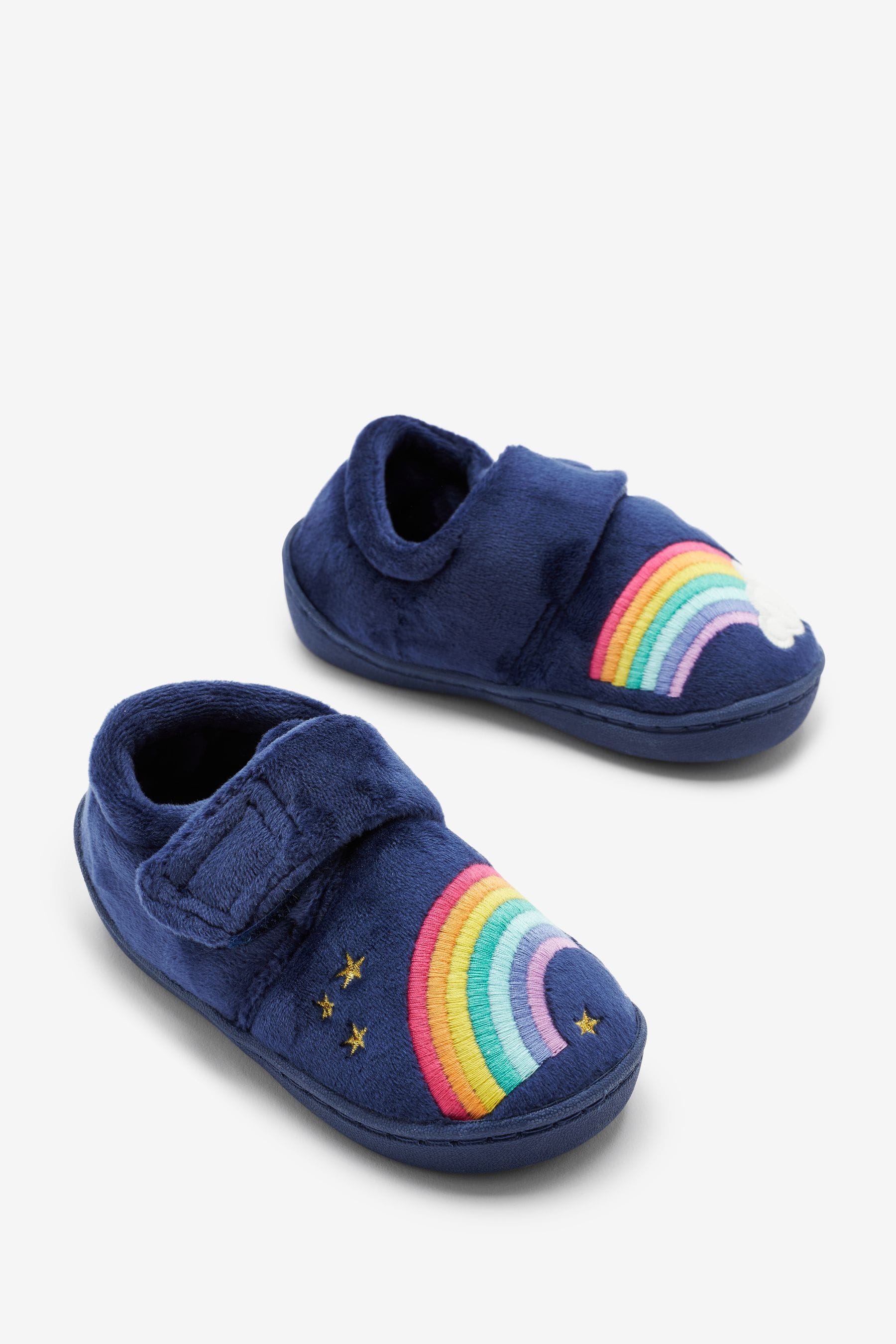 Navy Blue Rainbow Cupsole Slippers