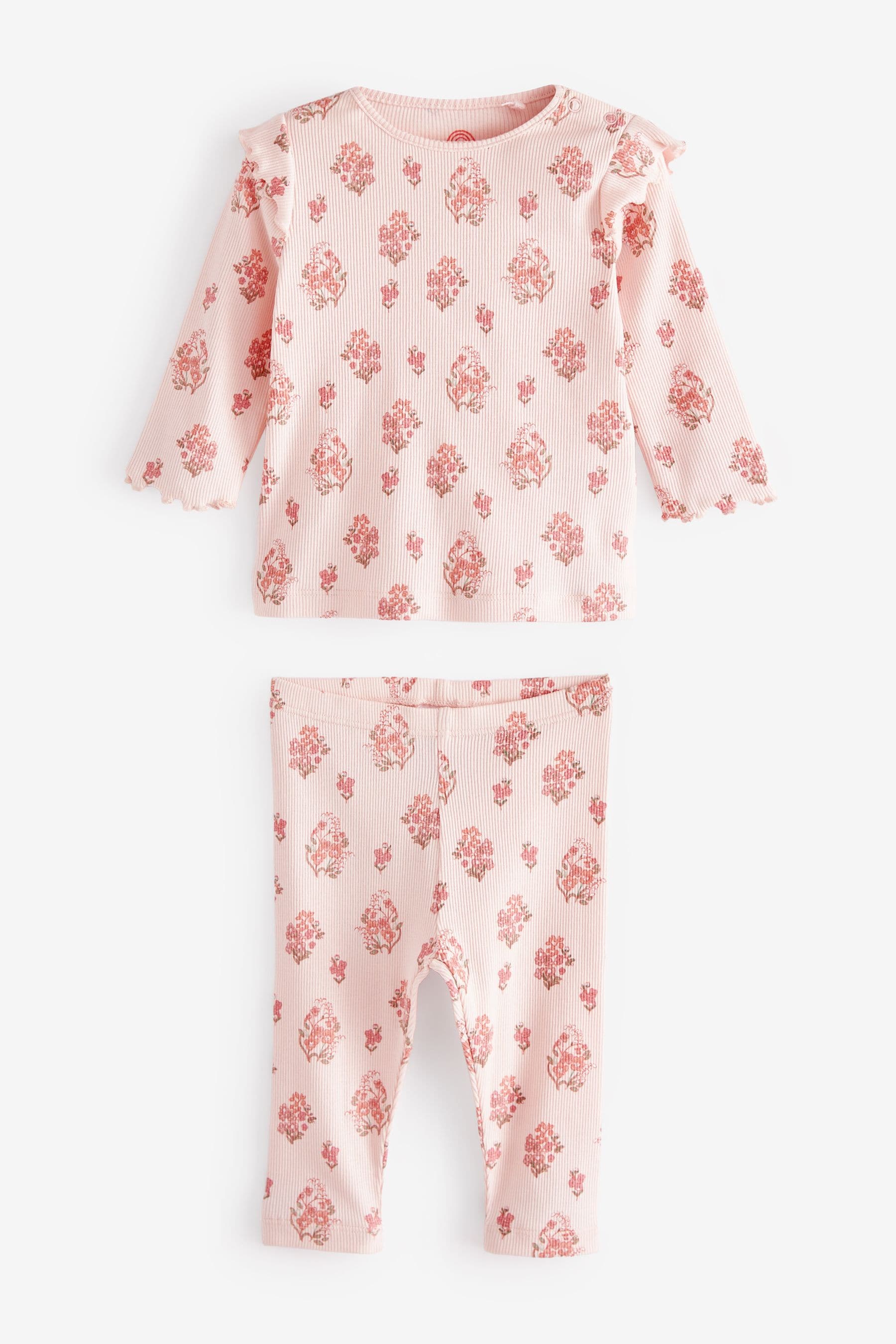 Pink Baby Top And Leggings Set