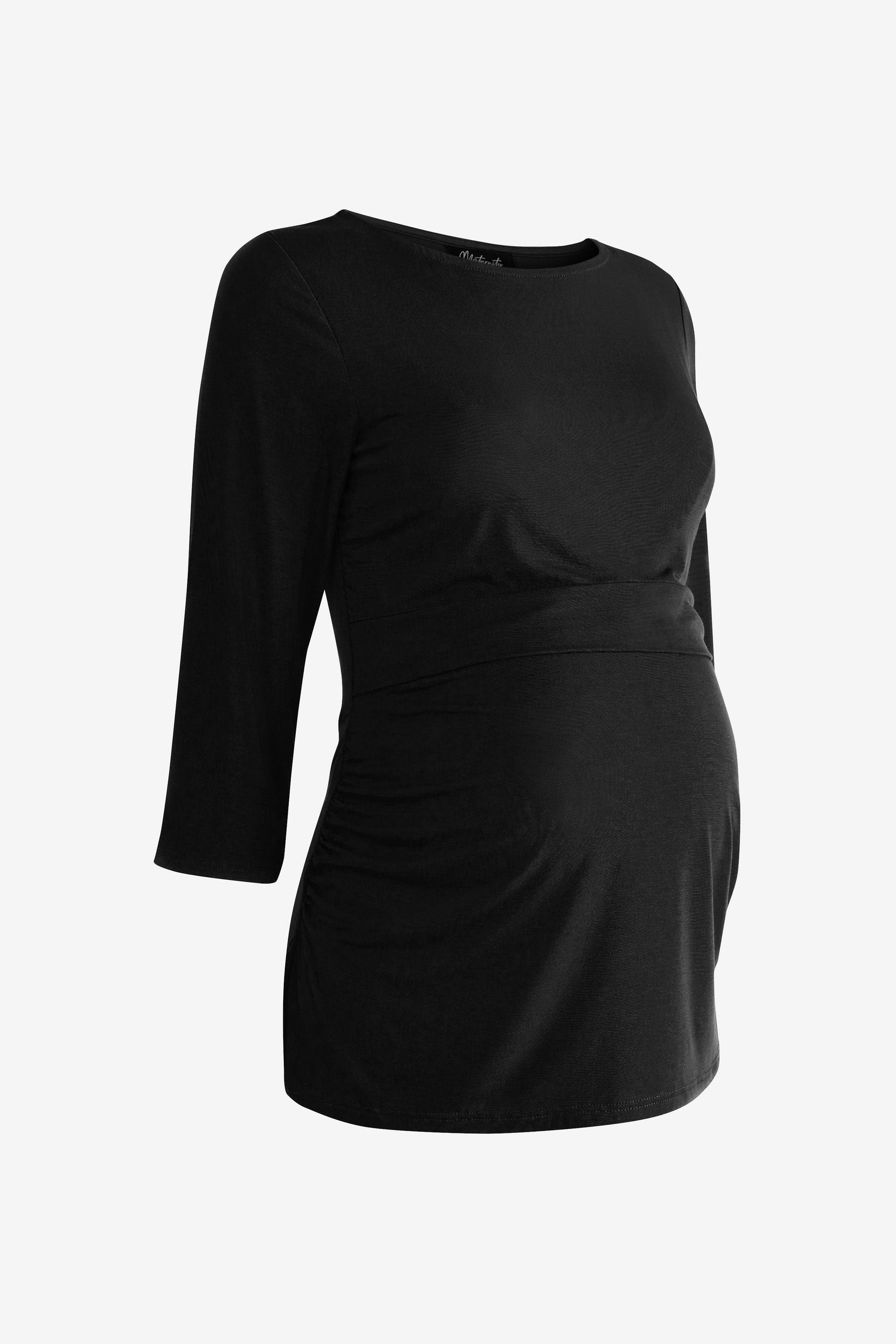 Black Maternity / Nursing Shelf Layer Top