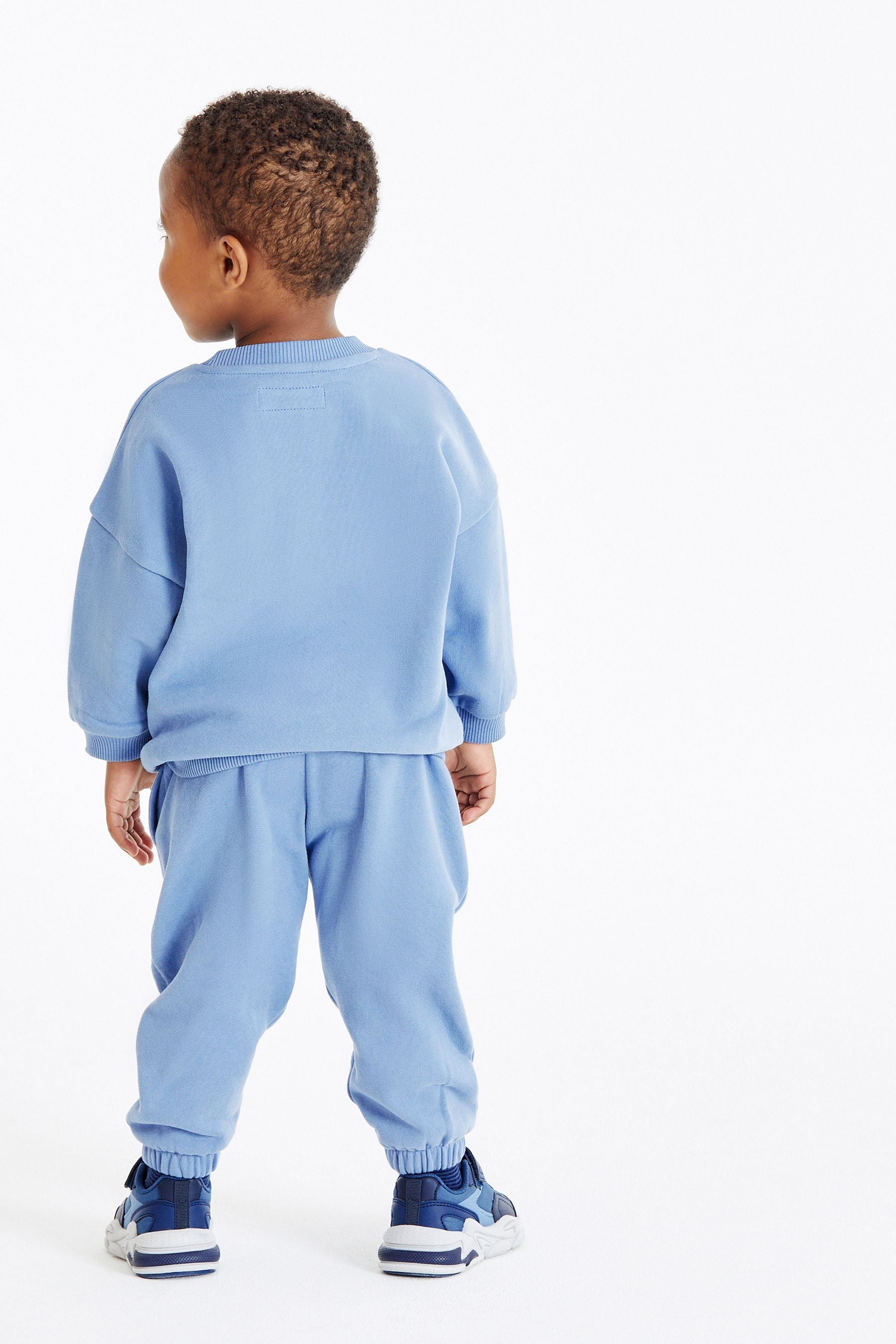 Pale Blue Oversized Sweatshirt And Joggers Set (3mths-7yrs)