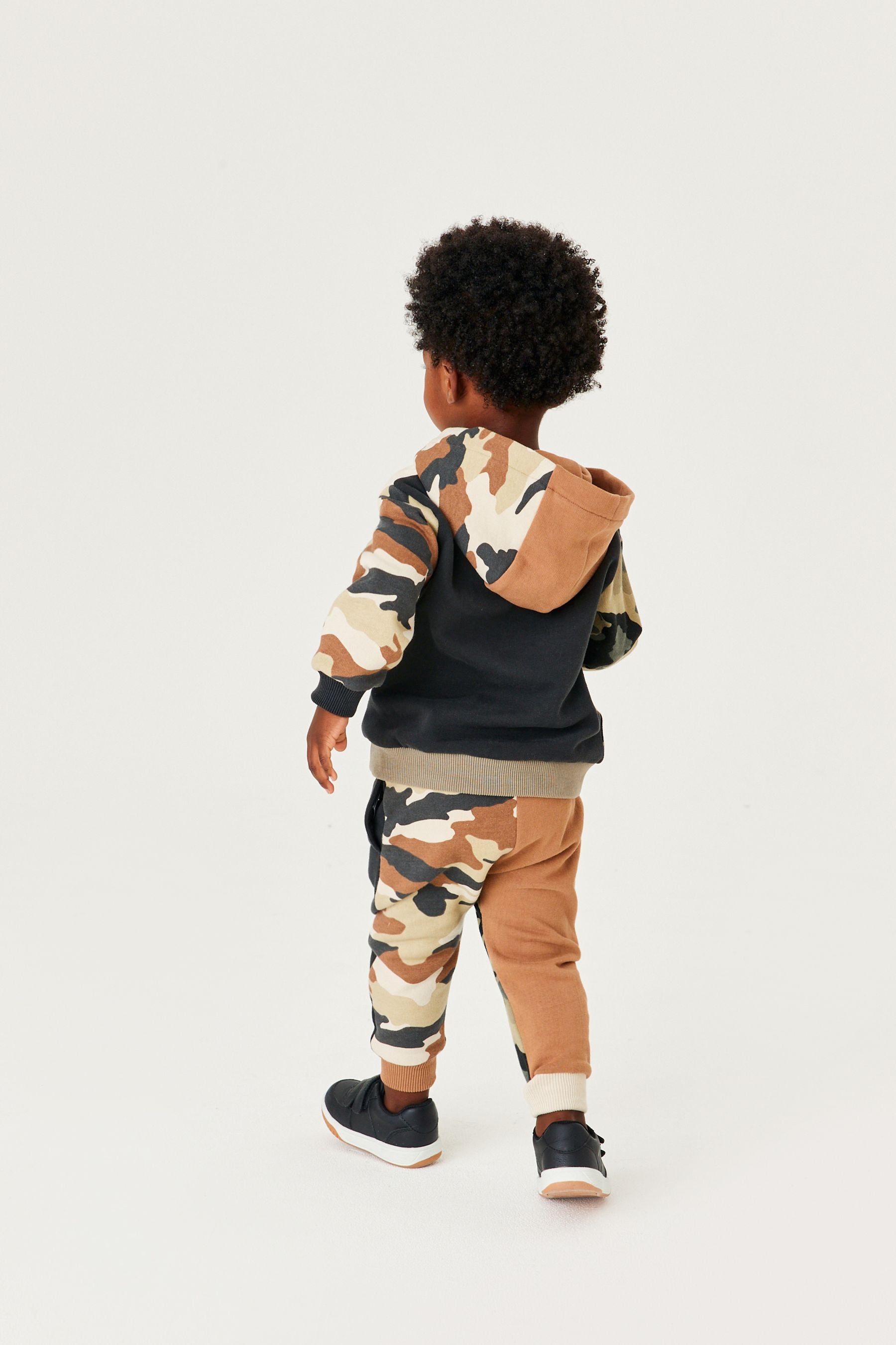 Tan Brown Camouflage Colourblock Jersey Tracksuit (3mths-7yrs)