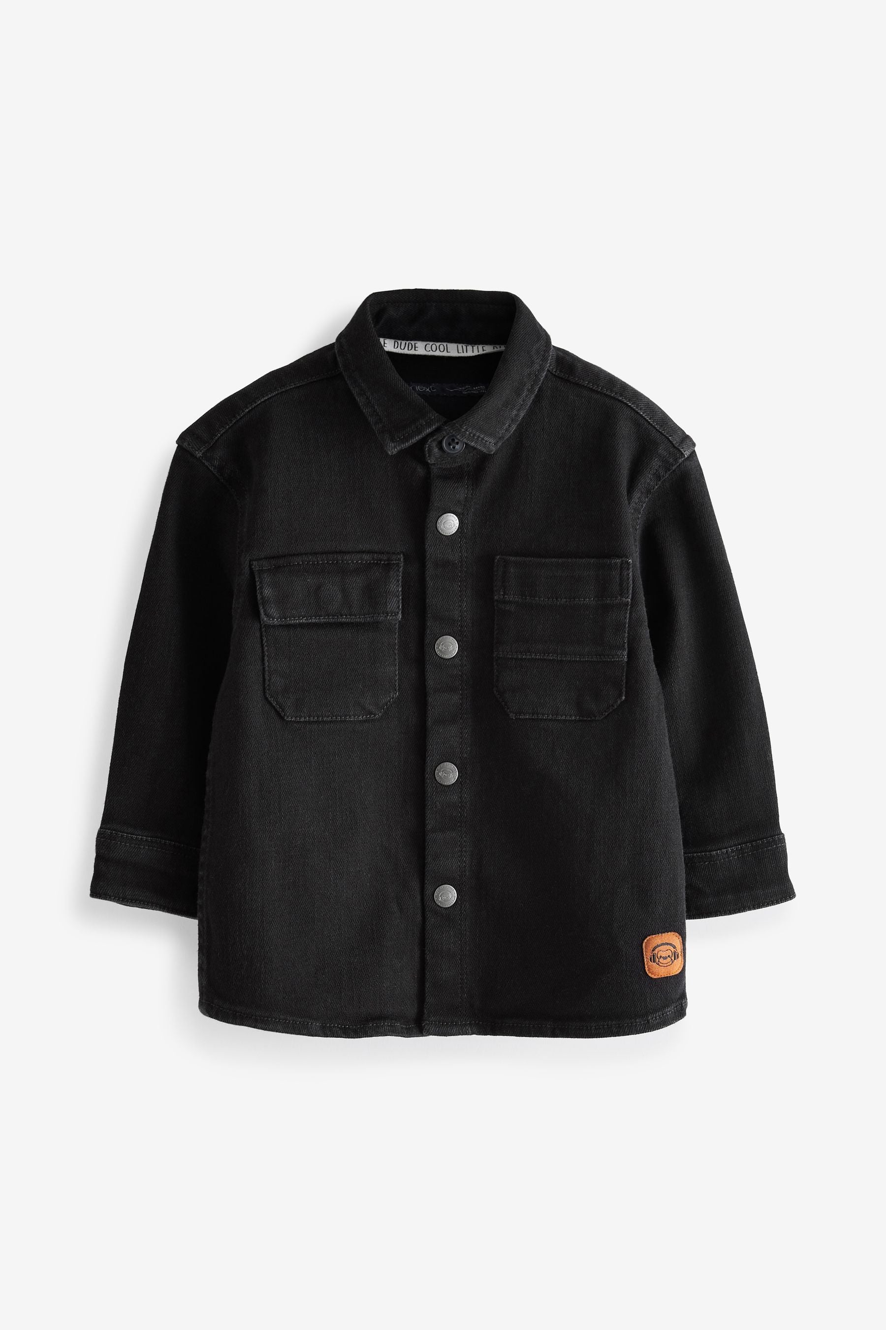 Black Long Sleeve Denim Shirt (3mths-7yrs)