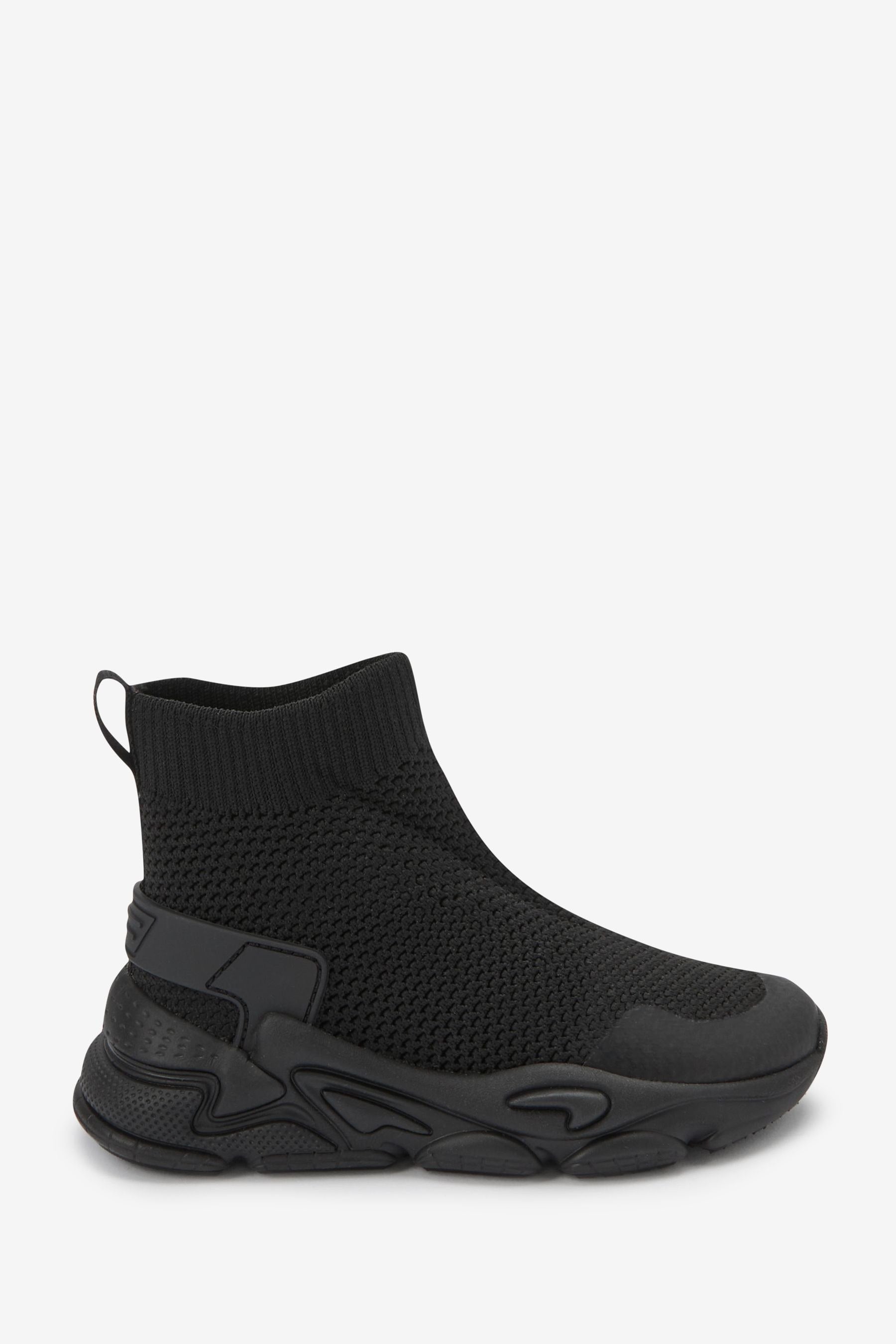 Black Runner Sock Trainers