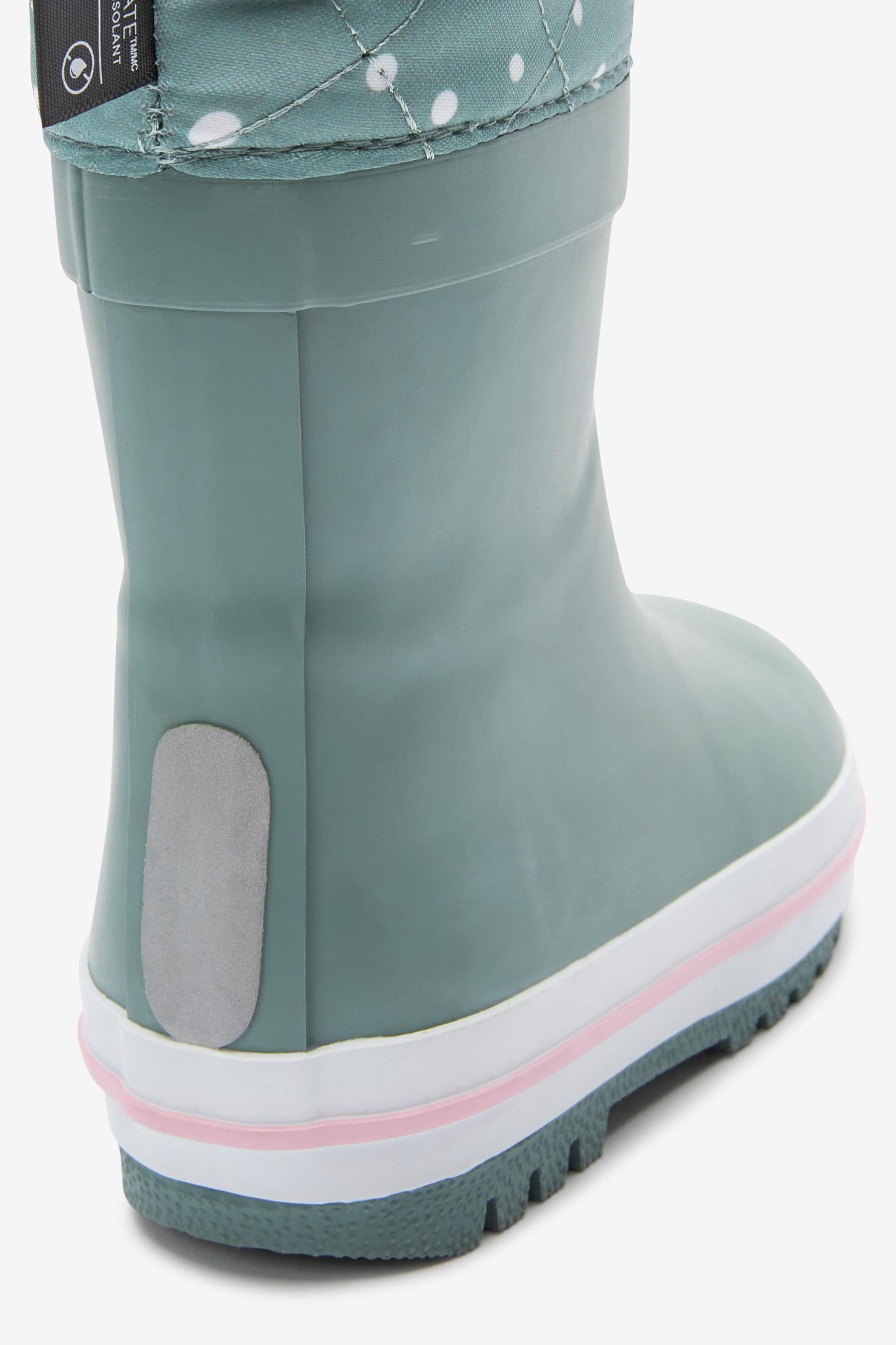 Sage Green Thermal Thinsulate Lined Cuff Wellies