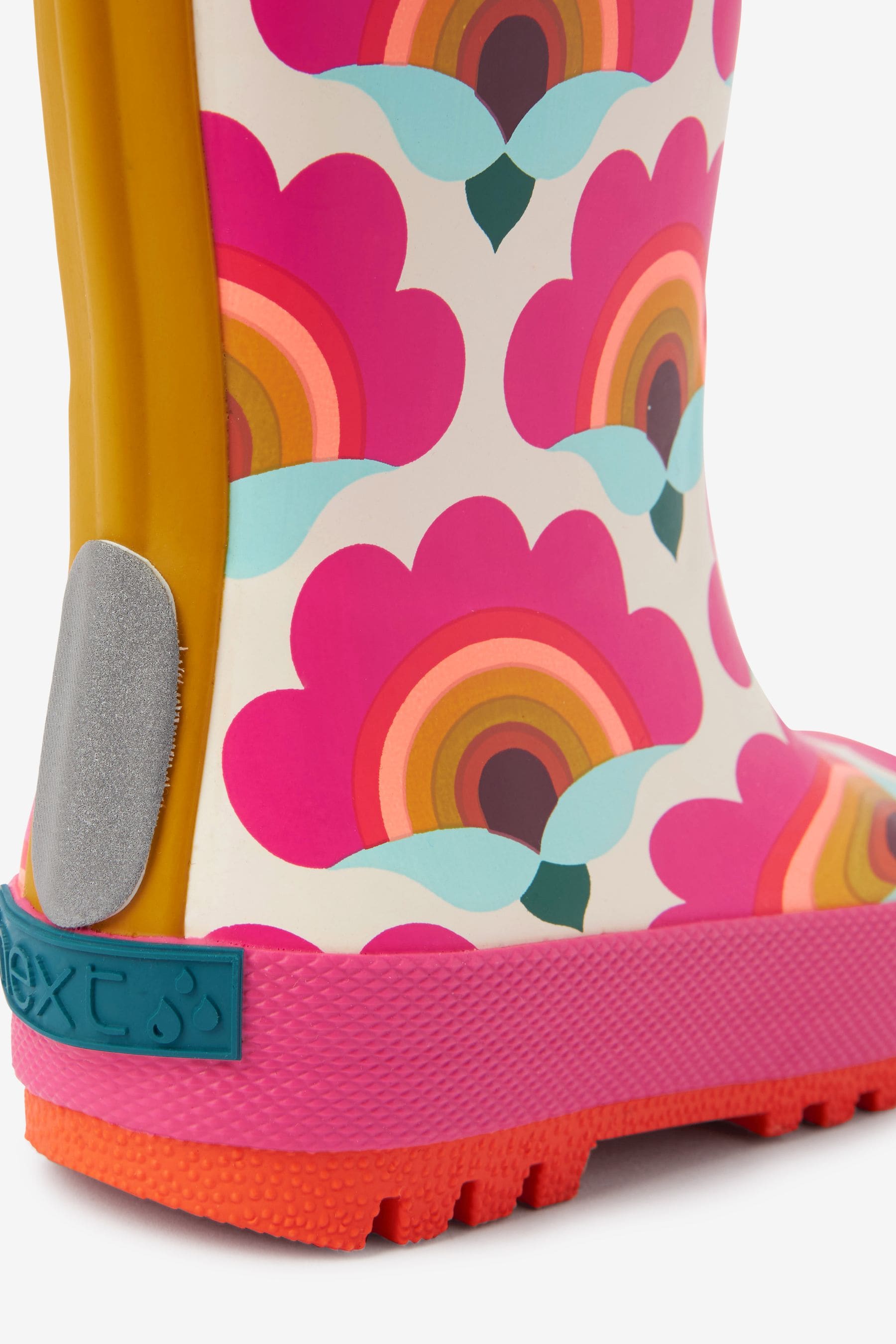 Pink Flower Handle Wellies