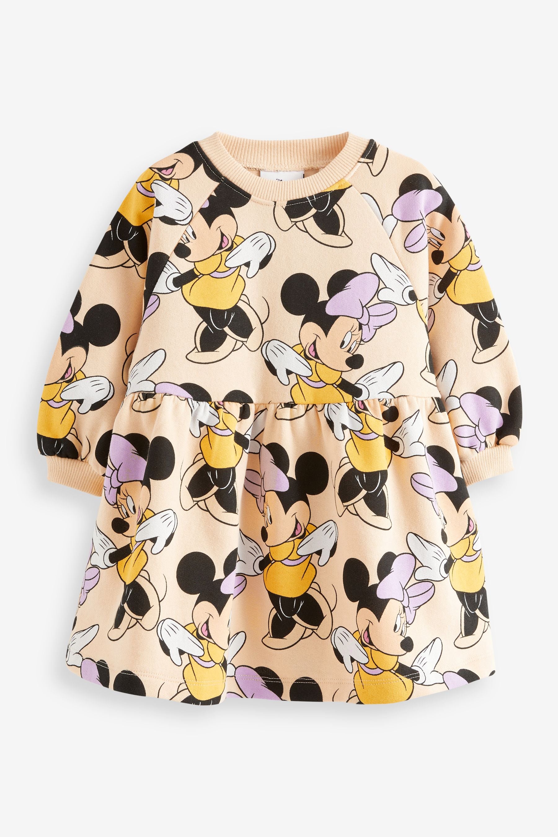 Disney Minnie Mouse Beige Disney Sweat Dress (3mths-7yrs)