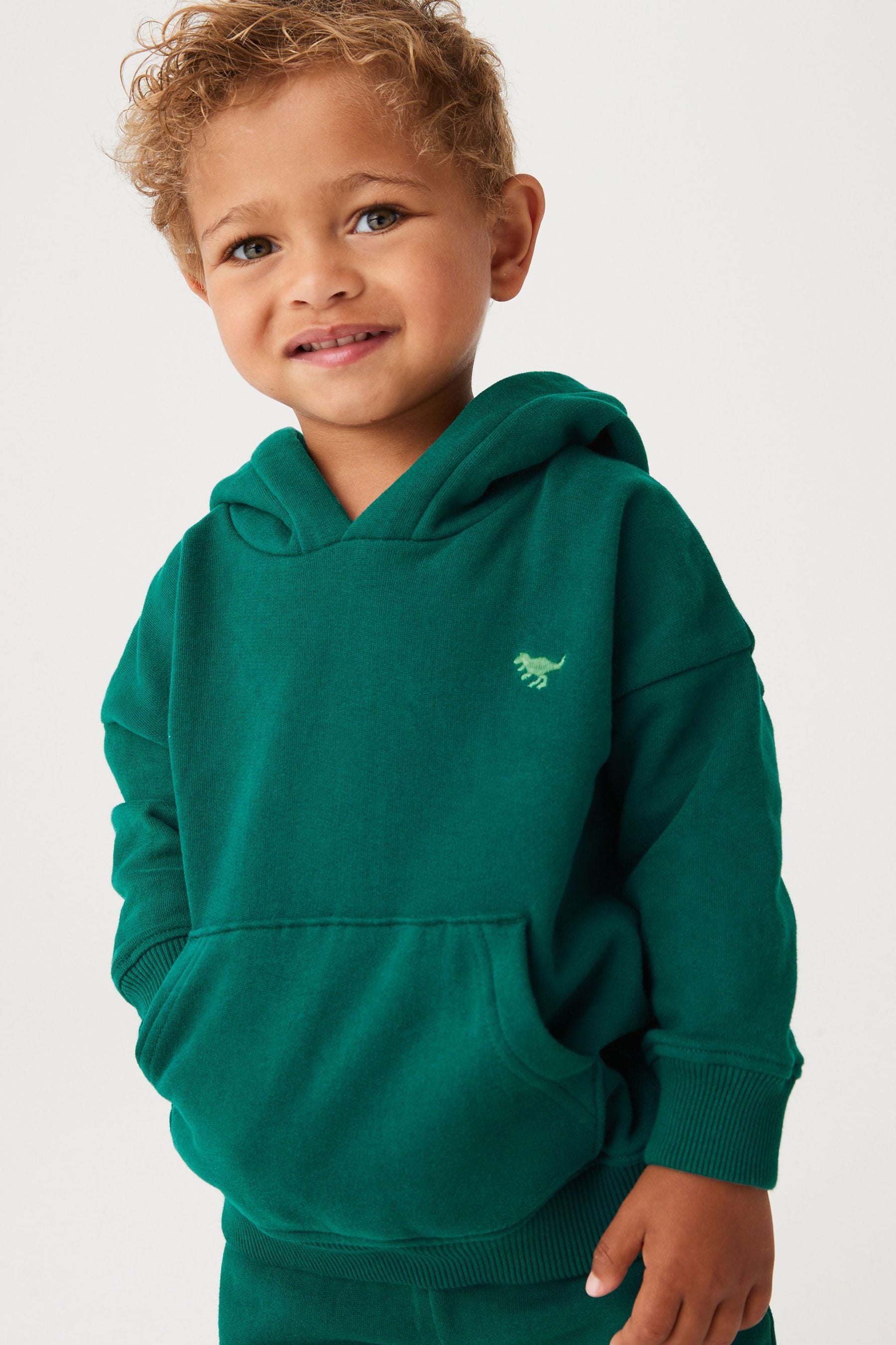 Dark Green Soft Touch Jersey Hoodie (3mths-7yrs)