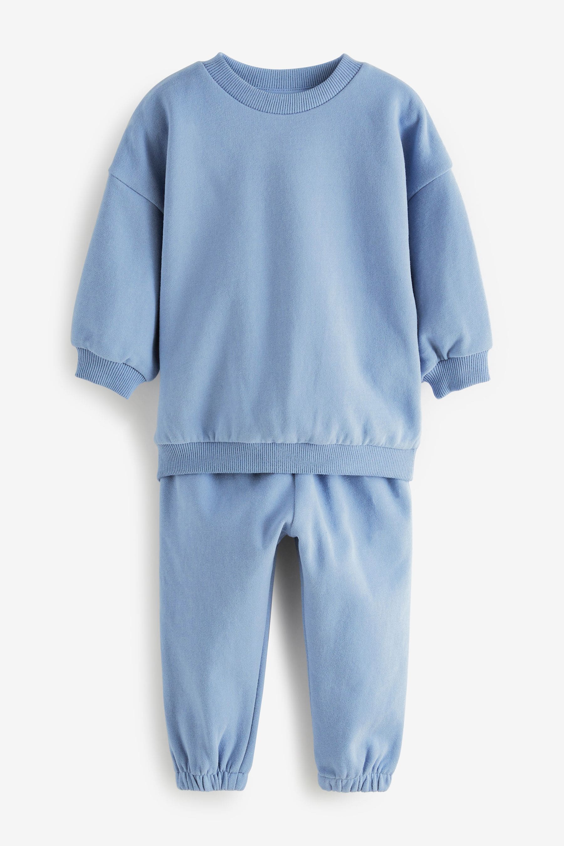 Pale Blue Oversized Sweatshirt And Joggers Set (3mths-7yrs)