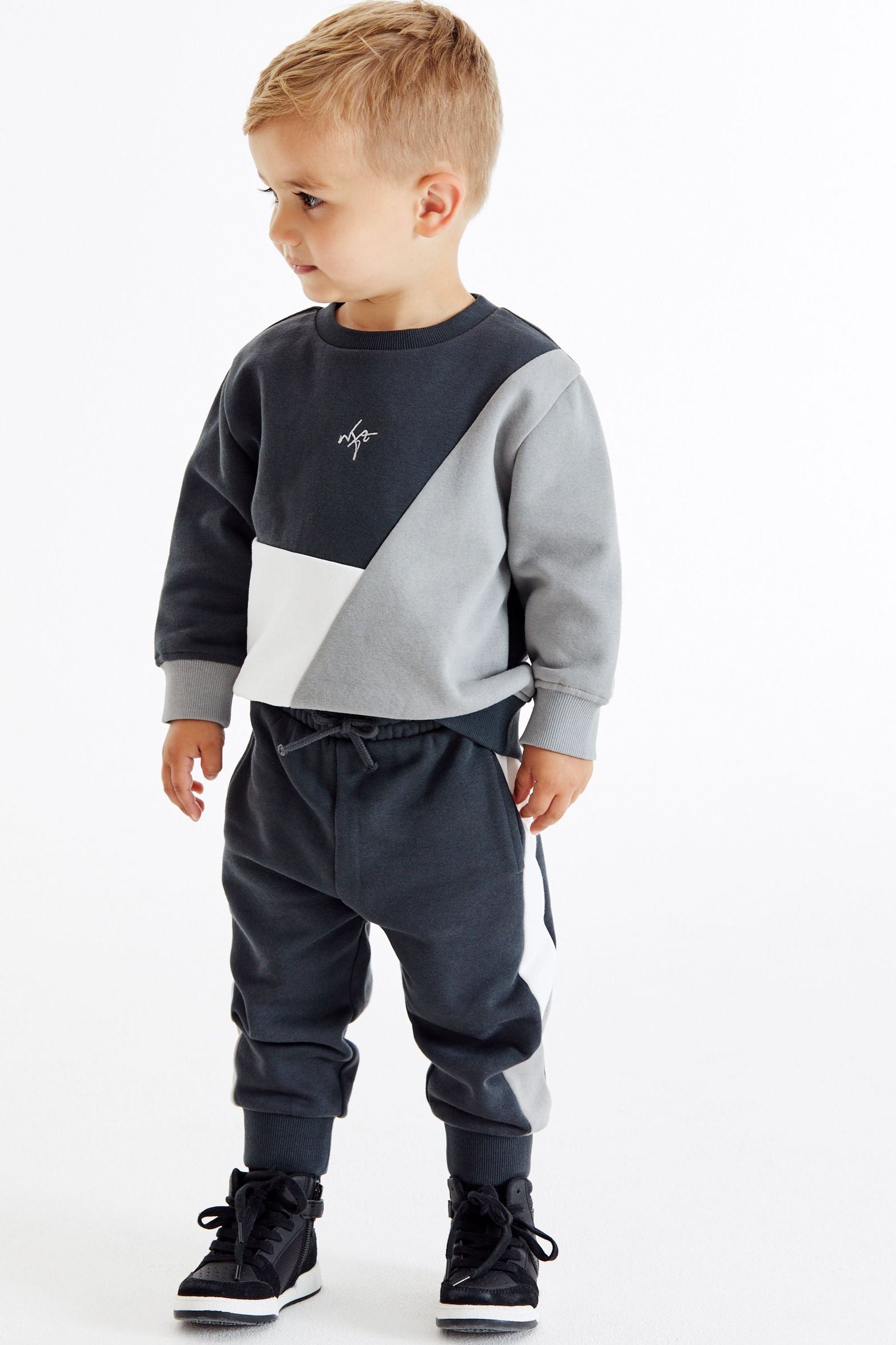 Monochrome Colourblock Tracksuit (3mths-7yrs)