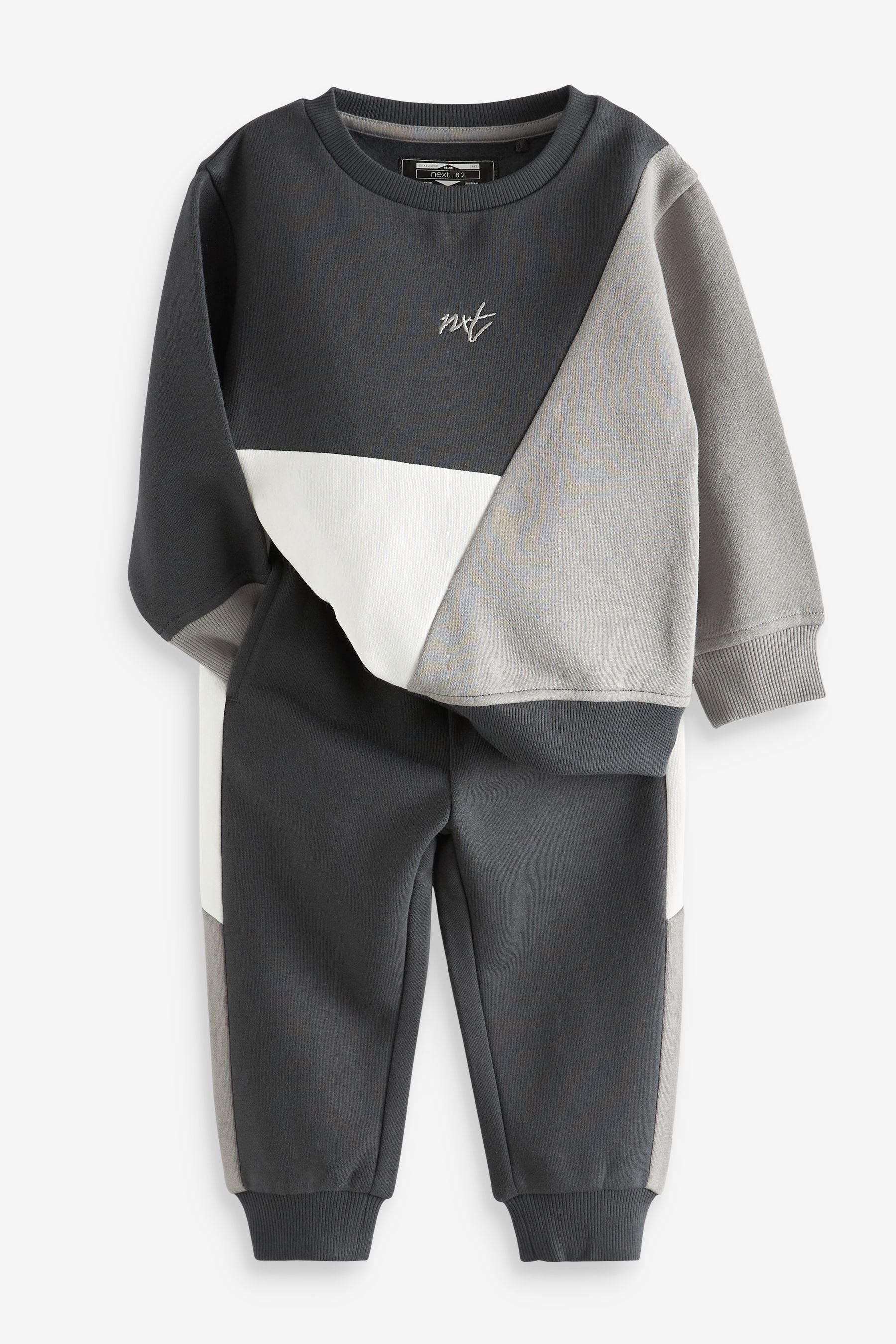 Monochrome Colourblock Tracksuit (3mths-7yrs)