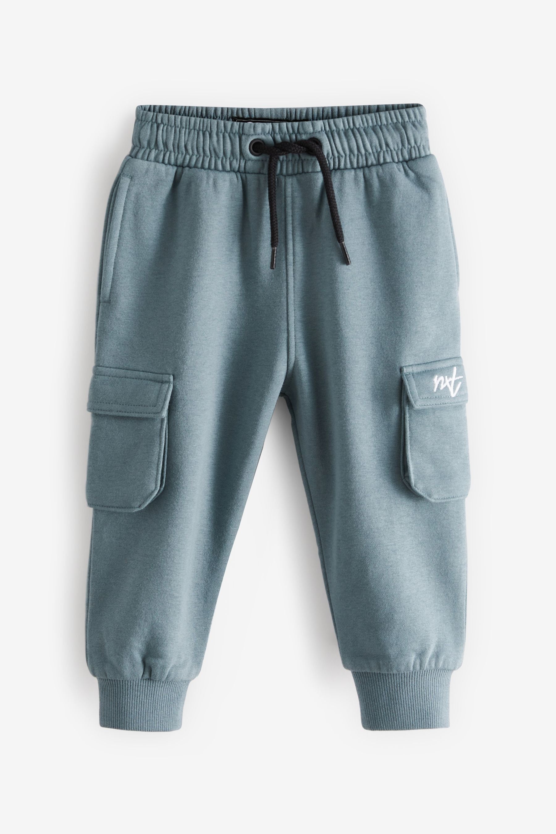 Teal Blue Jersey Utility Joggers (3mths-7yrs)