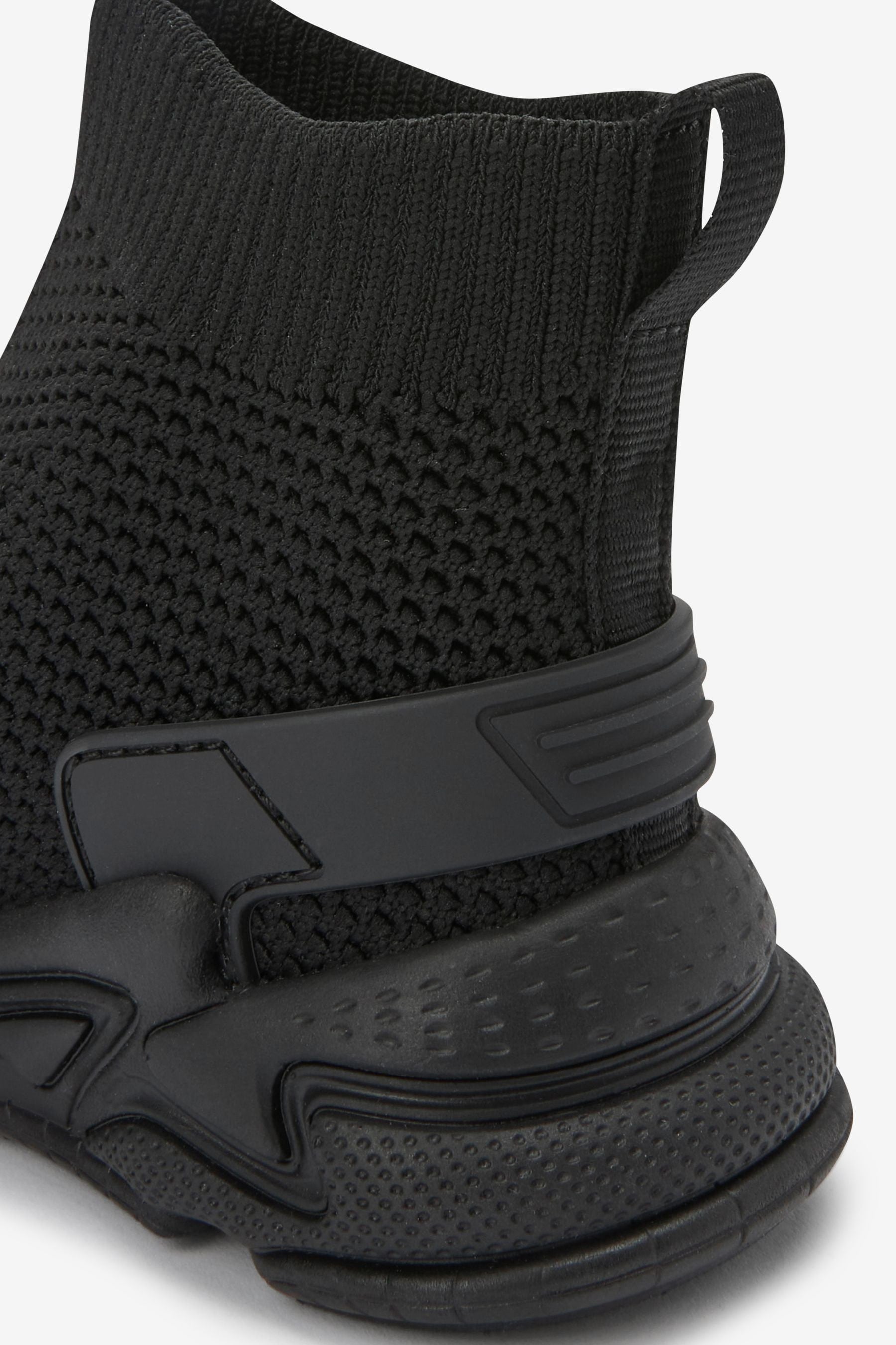 Black Runner Sock Trainers