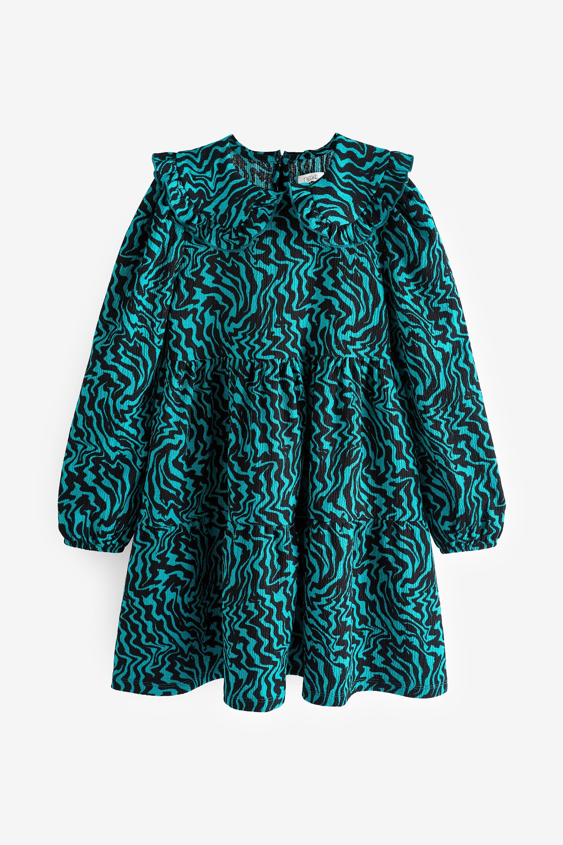 Green Zebra Tiered Dress (3-16yrs)