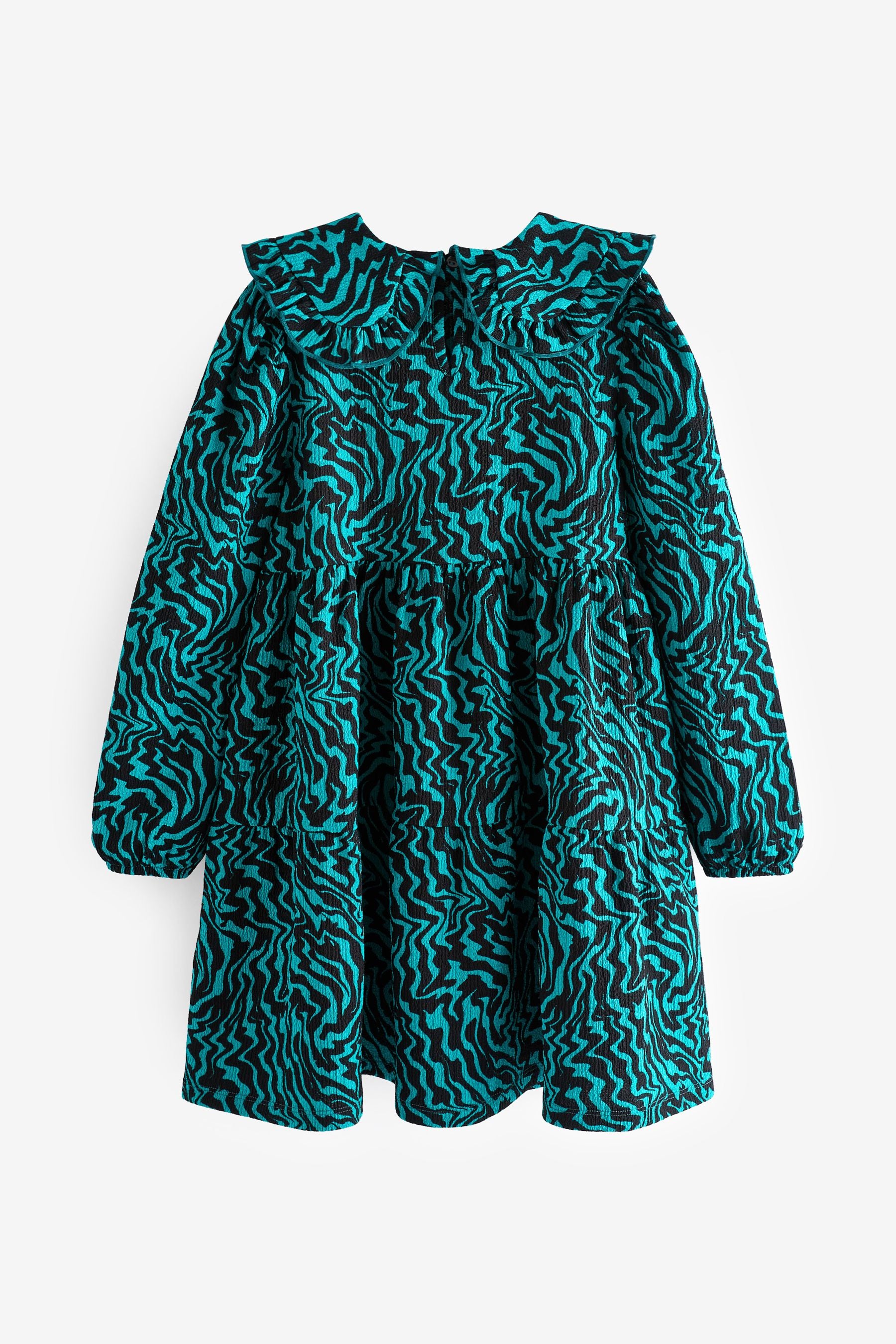 Green Zebra Tiered Dress (3-16yrs)