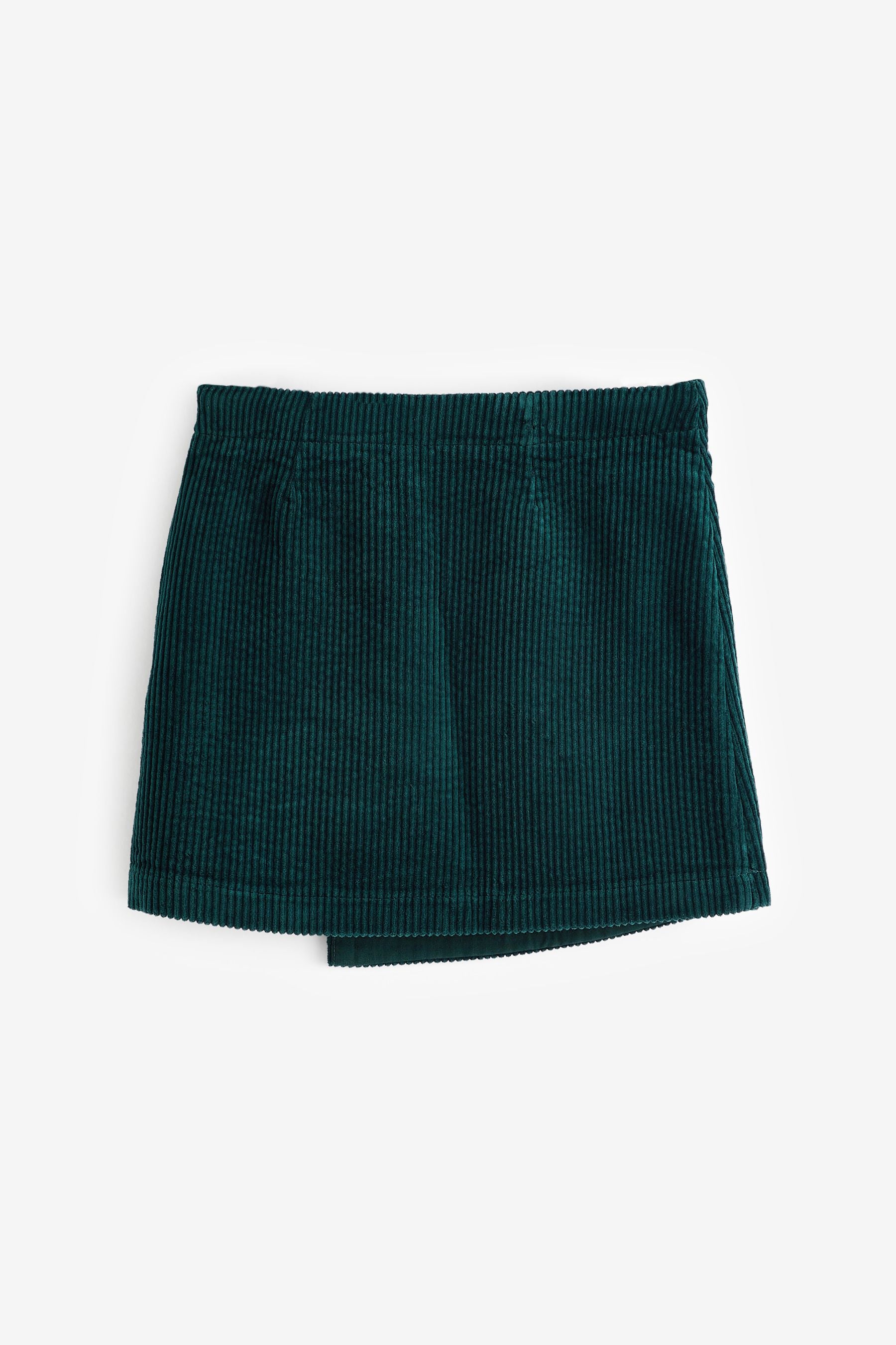 Teal Blue Asymmetric Cord Skirt (3-16yrs)