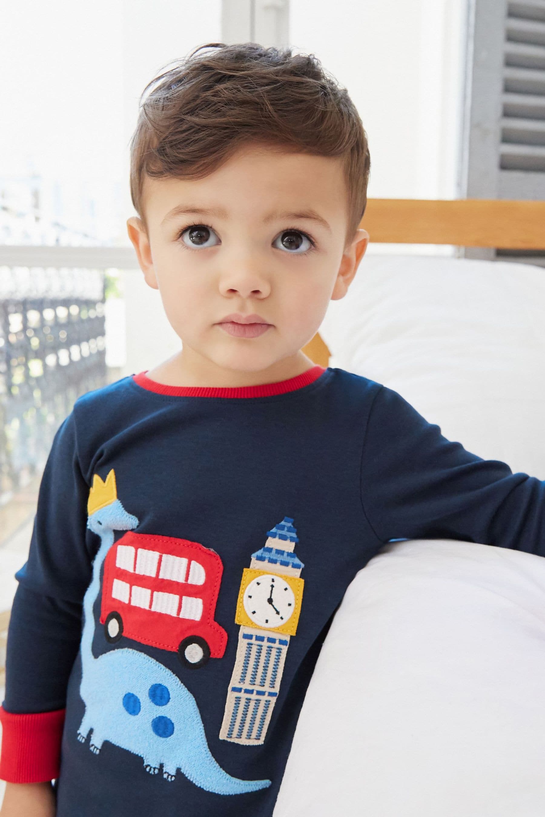 Red/Blue London Bus 2 Pack Check Pyjamas (9mths-8yrs)