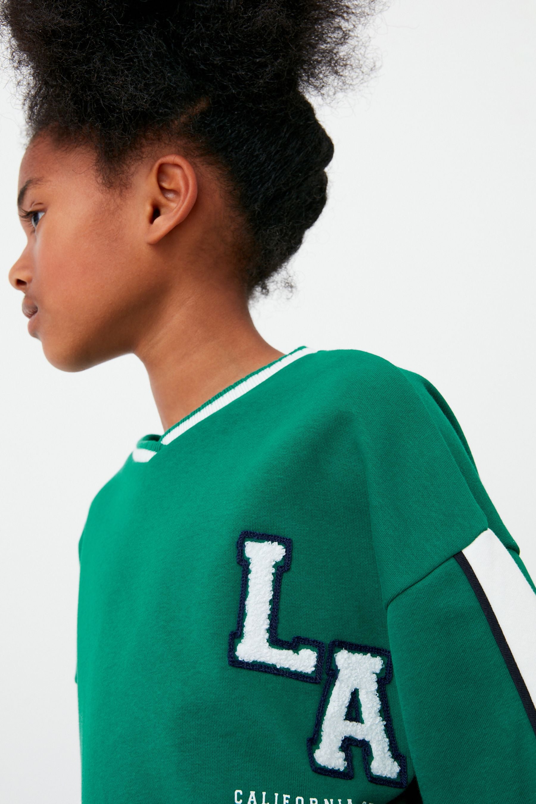 Green Varsity Crew Sweatshirt Top (3-16yrs)