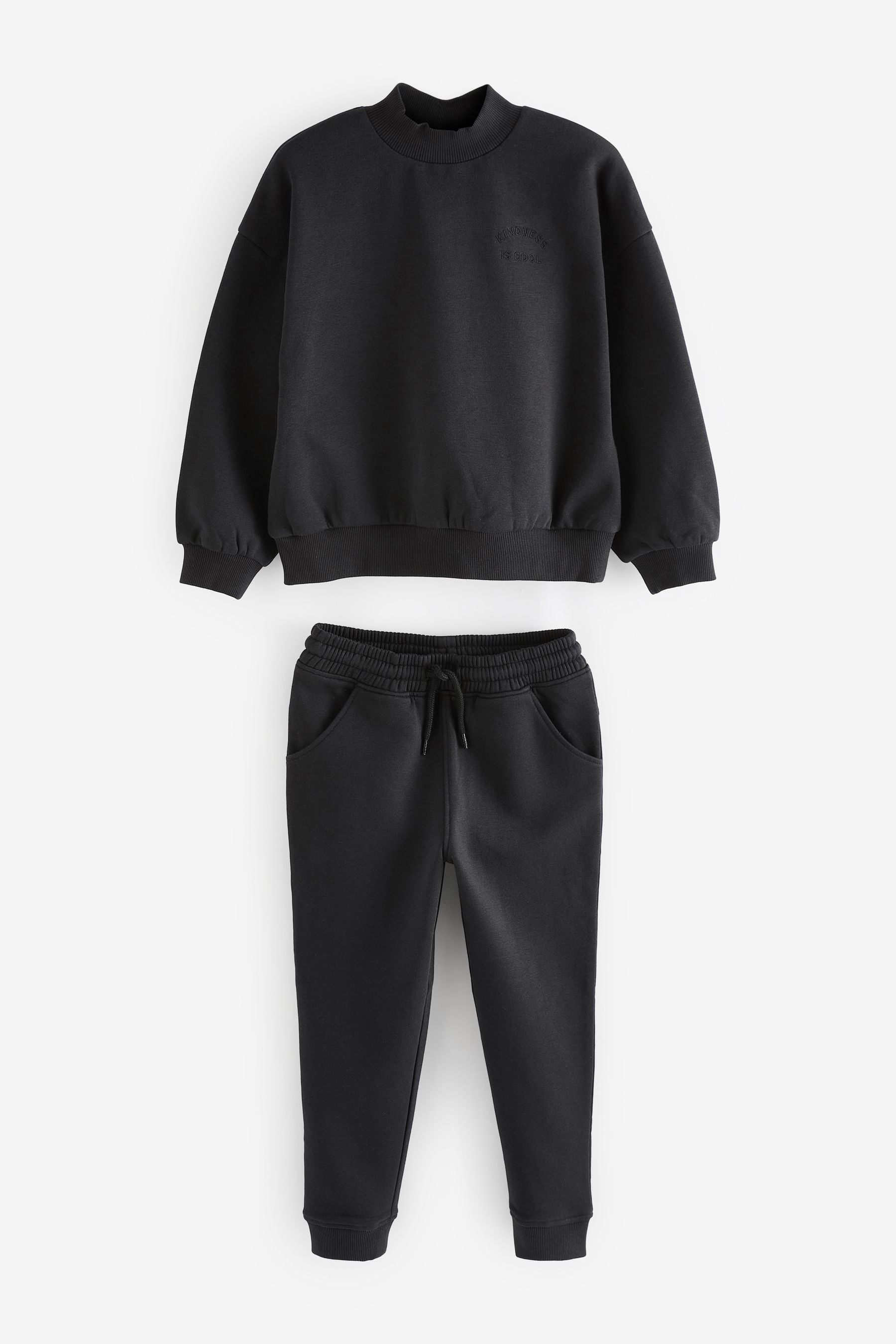 Black Sweat Top and Jogger Set (3-16yrs)