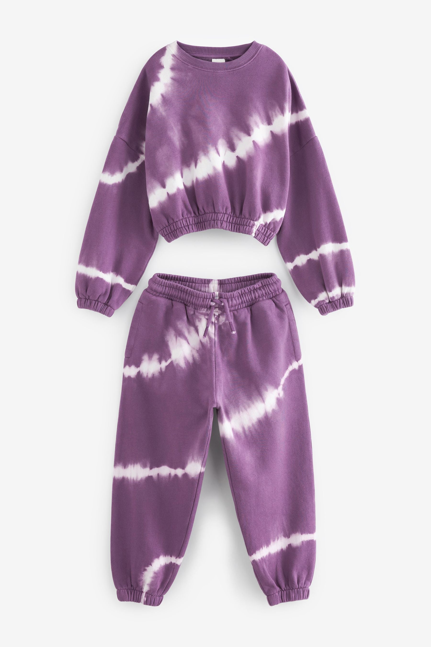 Purple Tie Dye Sweatshirt And Joggers Set (3-16yrs)