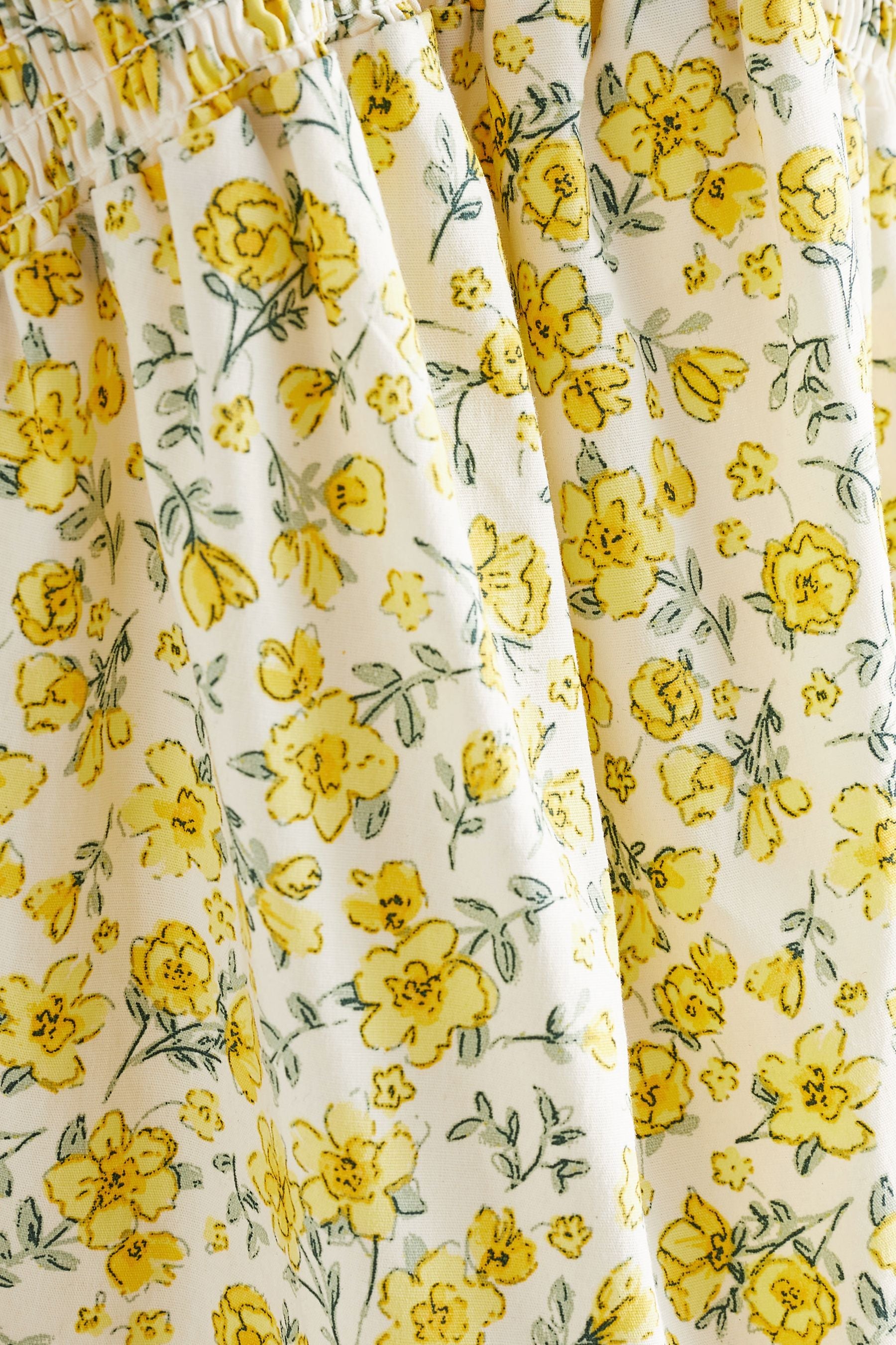 Yellow Floral Sleeveless Dress (3mths-7yrs)