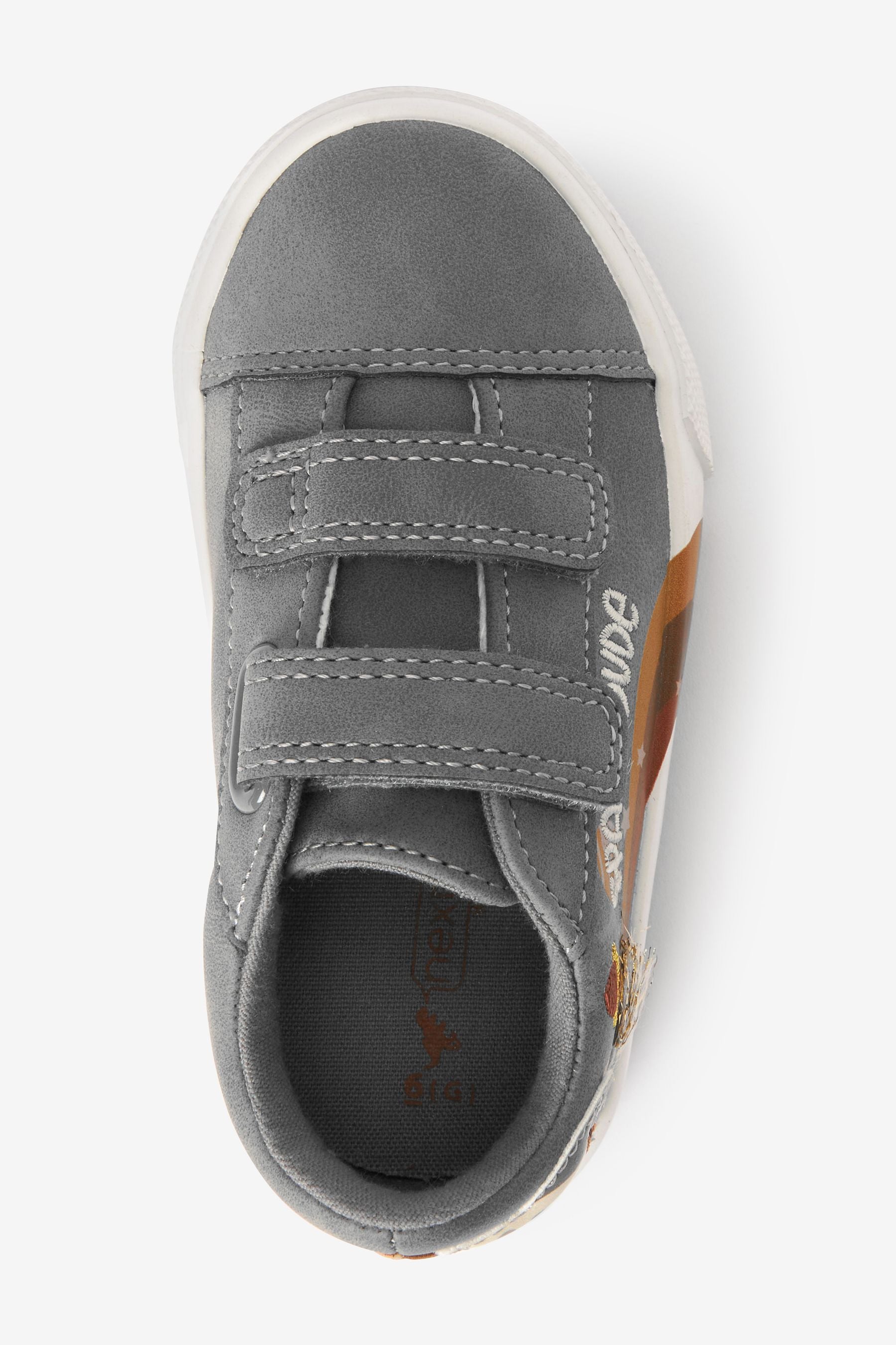 Mid Grey Rocket Strap Touch Fastening Shoes