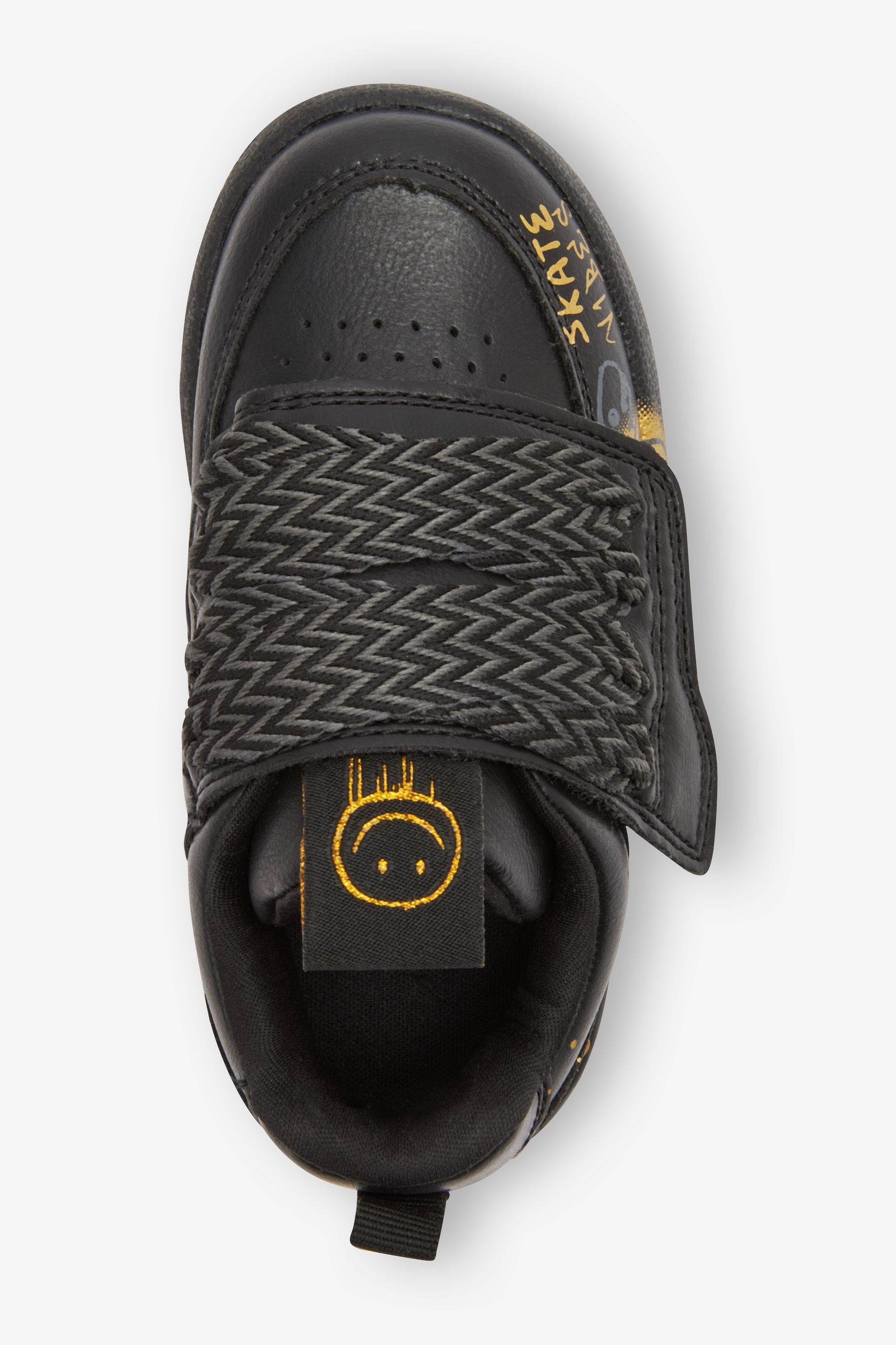 Black/Gold Chunky Skate Trainers