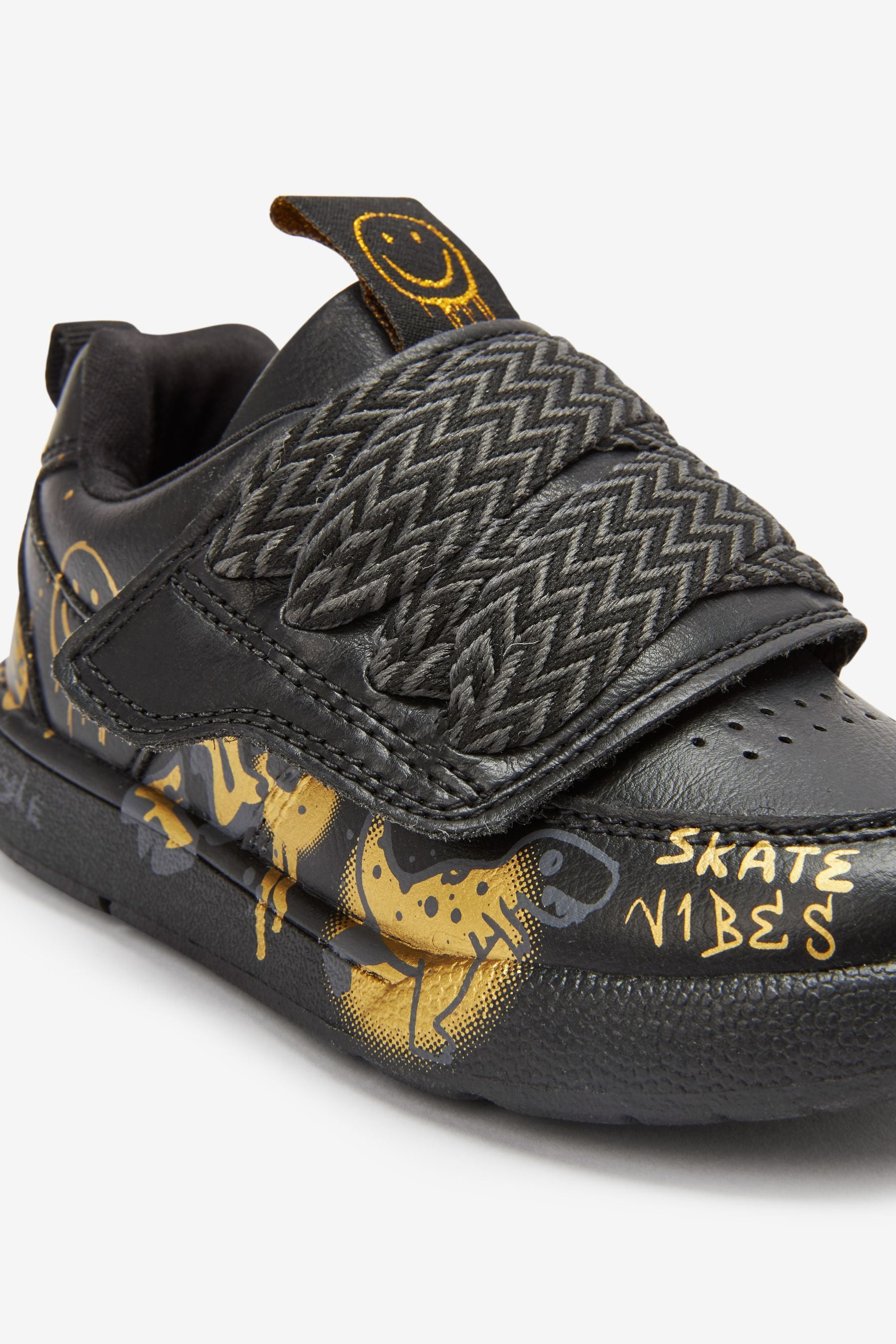 Black/Gold Chunky Skate Trainers