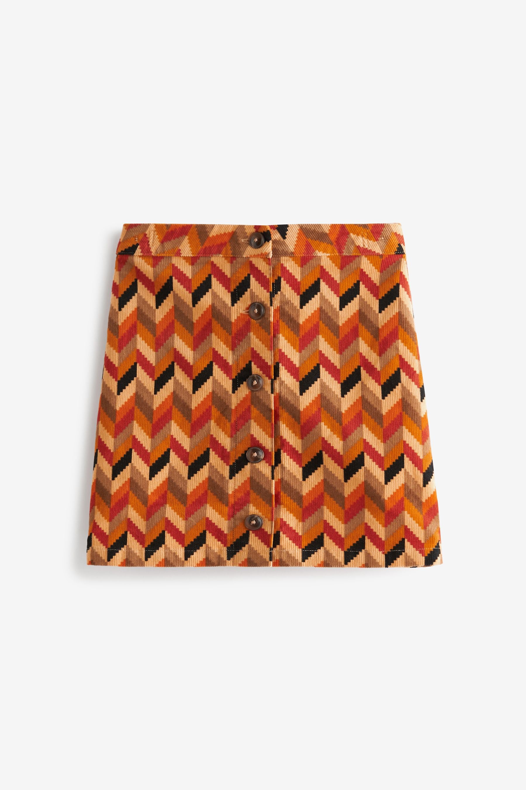 Orange Patterned Cord Skirt (3-16yrs)