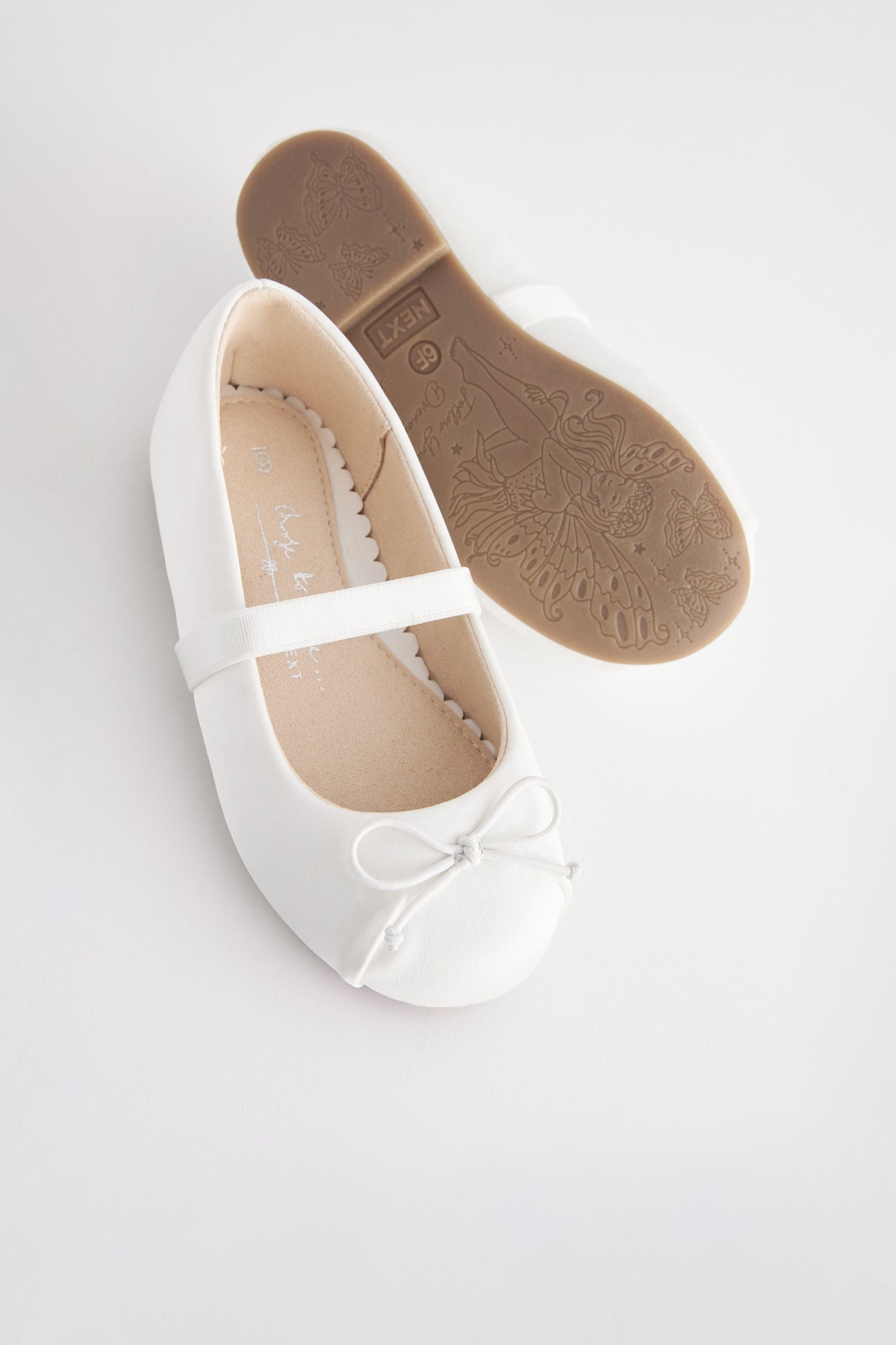 White Stain Resistant Satin Ballet Occasion Shoes