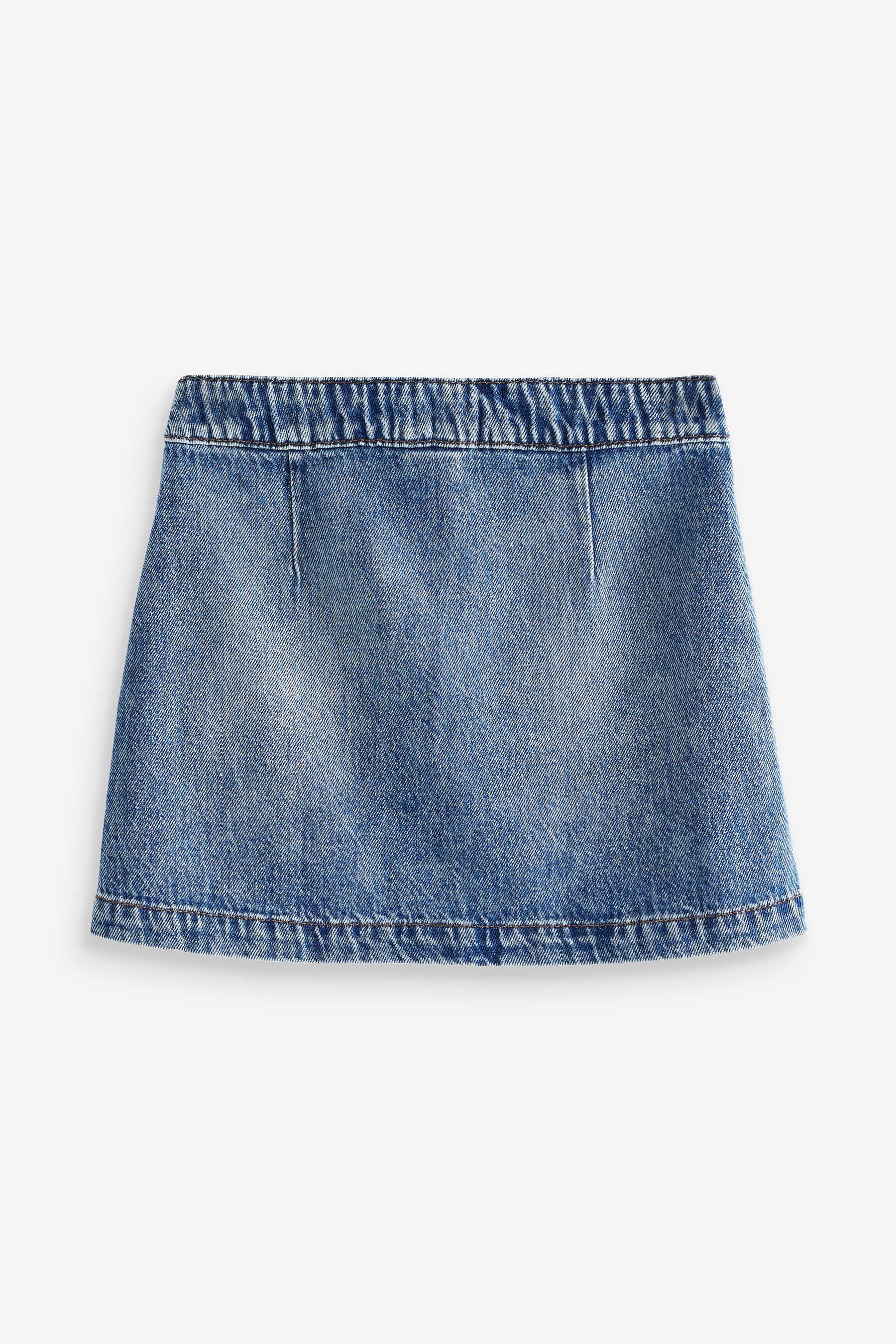 Blue Button Through Denim Skirt (3-16yrs)