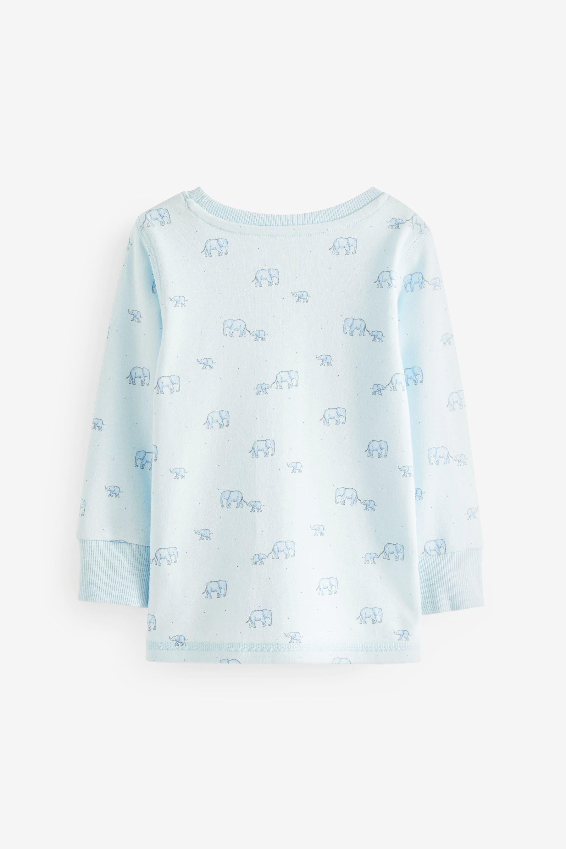 White/Blue Elephant Bear Snuggle Pyjamas 3 Pack (9mths-12yrs)