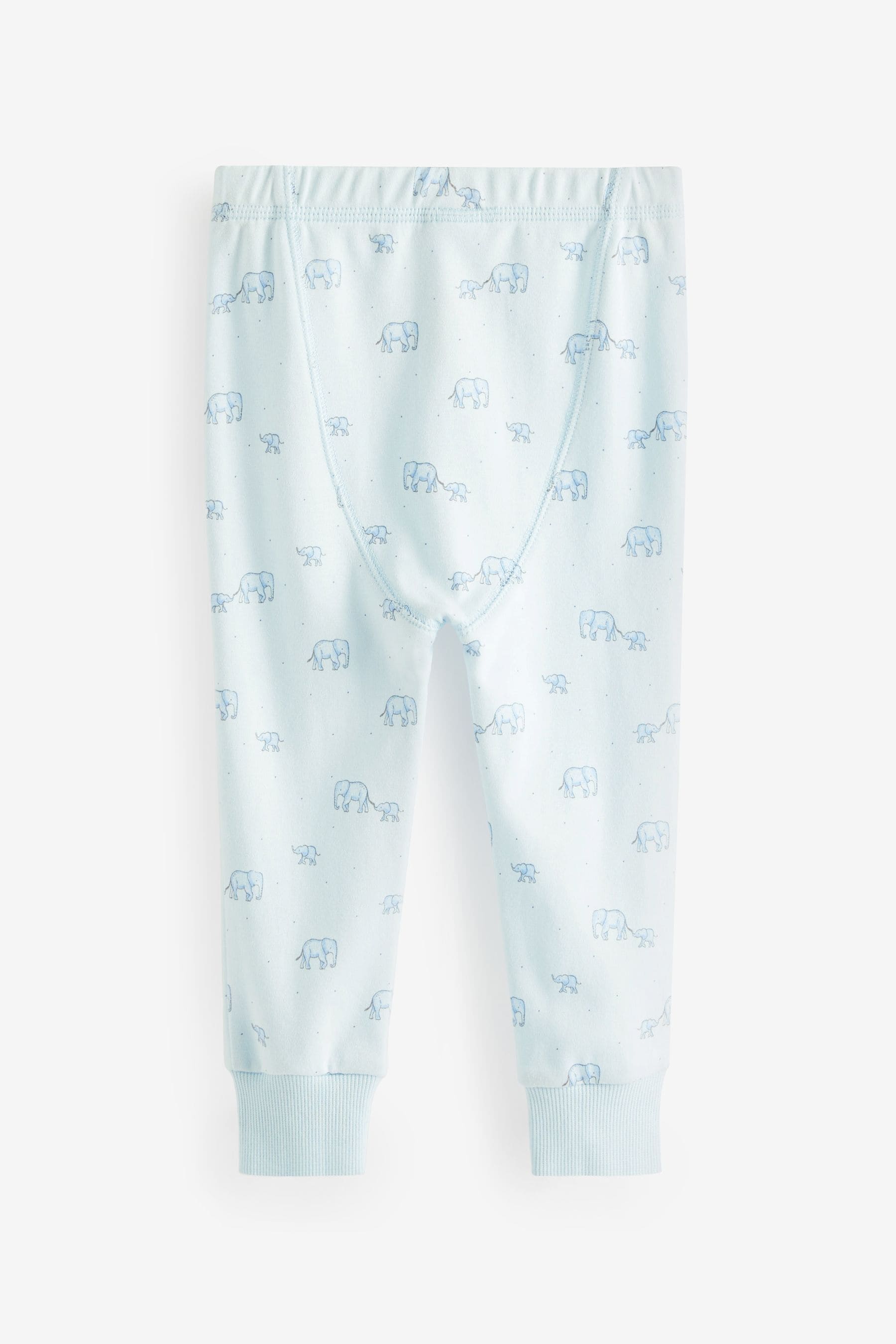 White/Blue Elephant Bear Snuggle Pyjamas 3 Pack (9mths-12yrs)