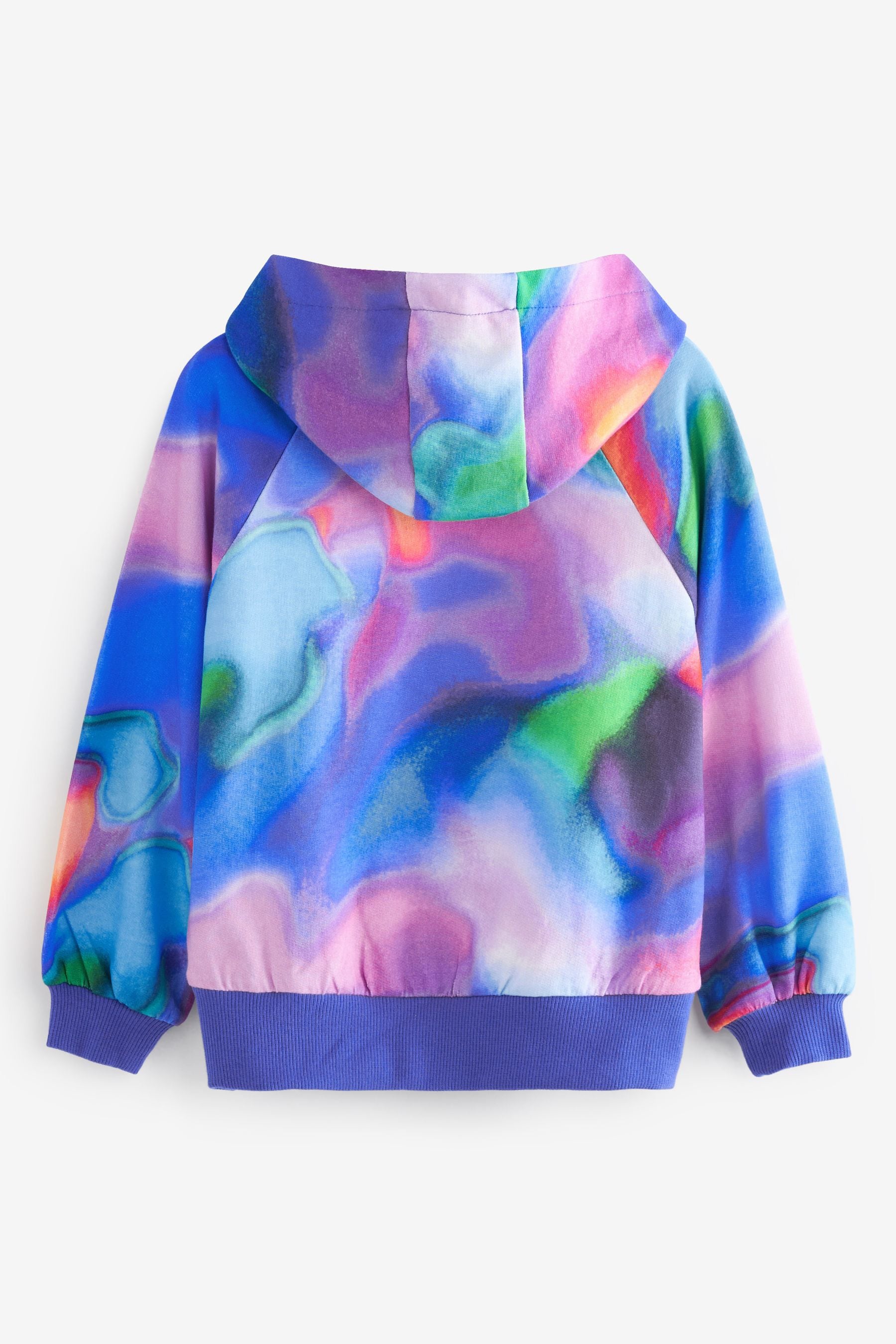 Blue/Pink Swirl Print Hoodie (3-16yrs)