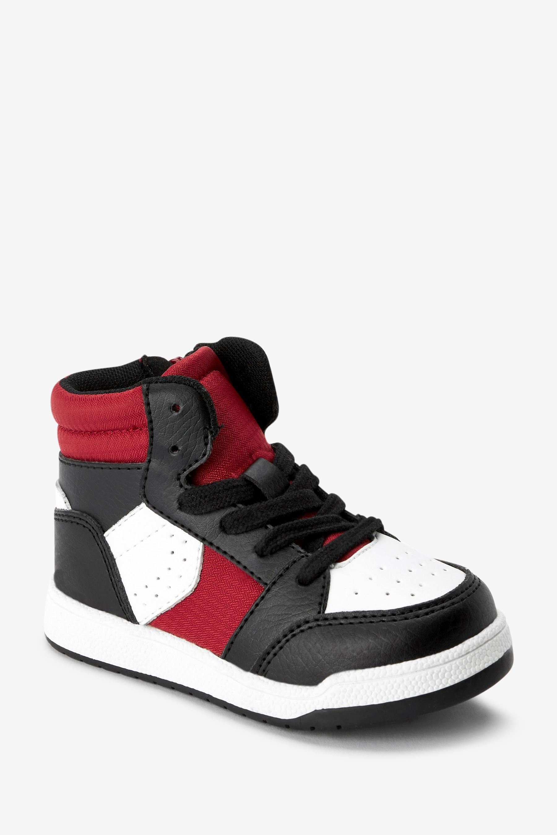 Black/Red High Top Trainers