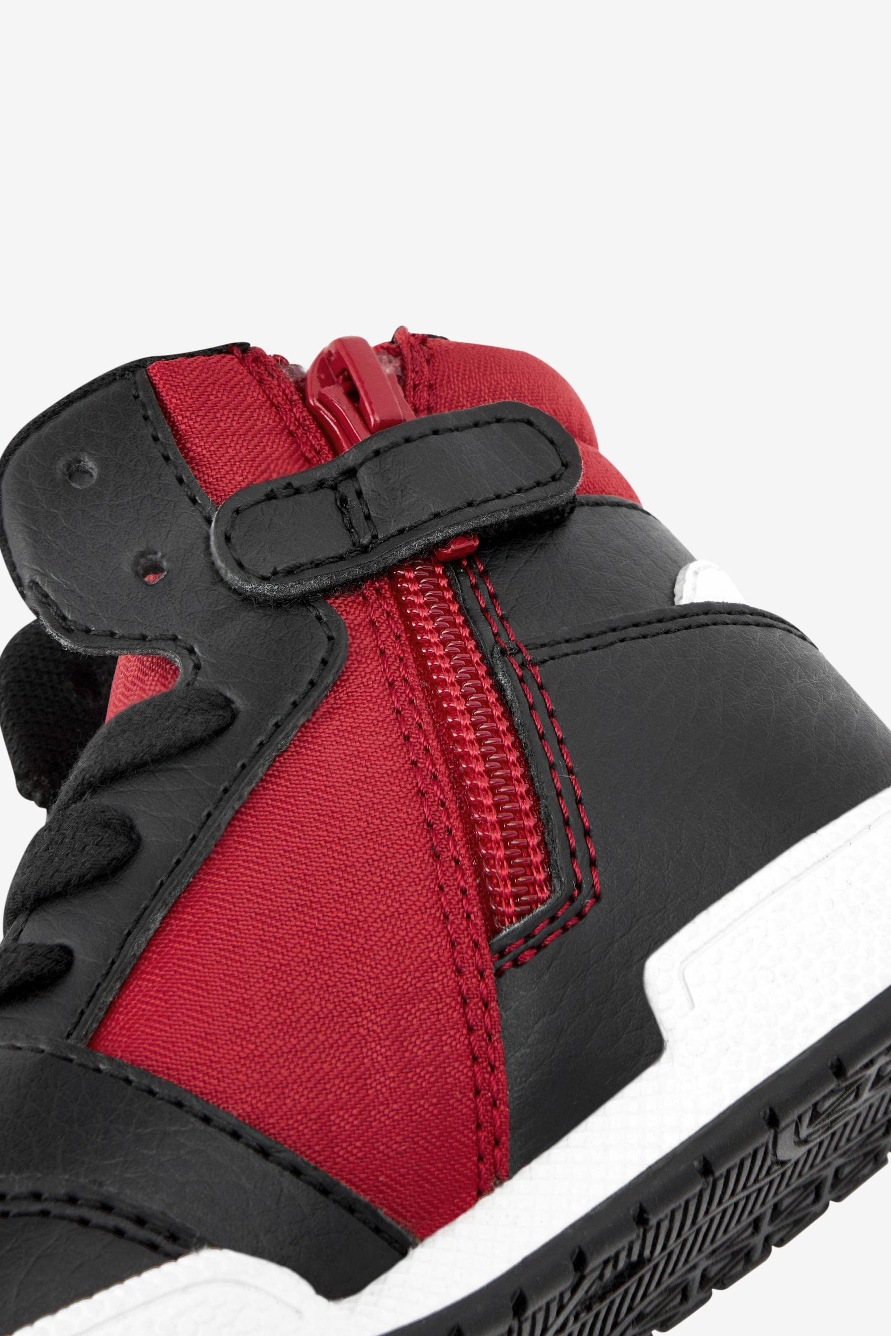 Black/Red High Top Trainers